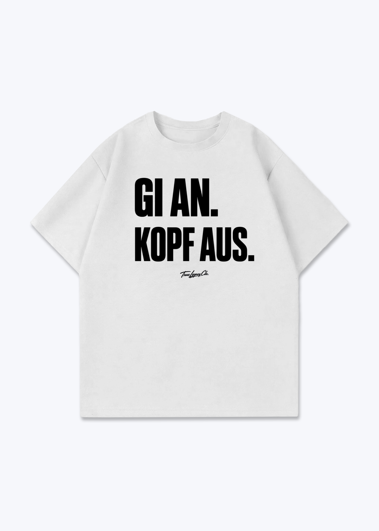 GI AN - Oversized Shirt - White Front (Designed)