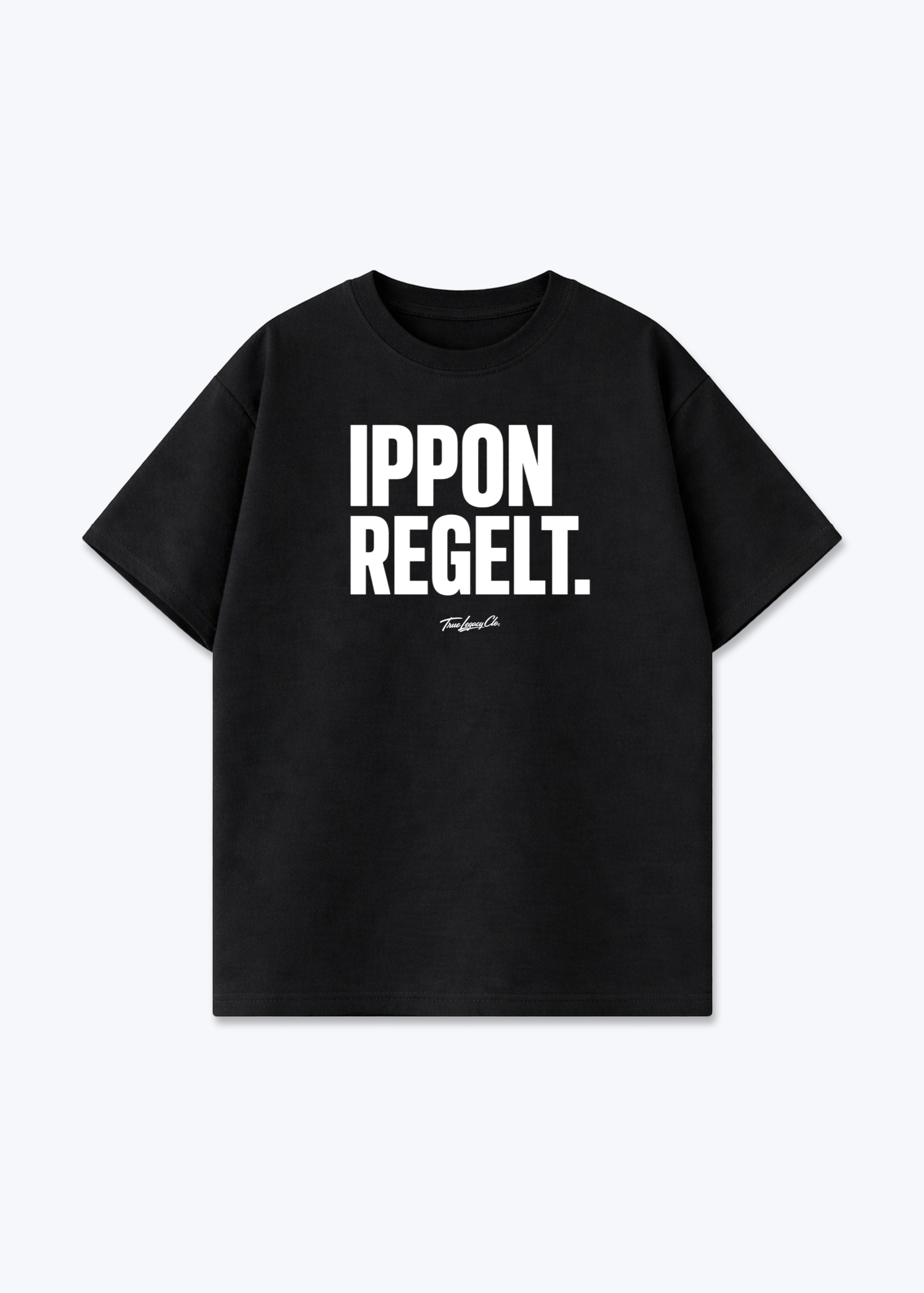 IPPON REGELT - Oversized Shirt - Black Front (Designed)