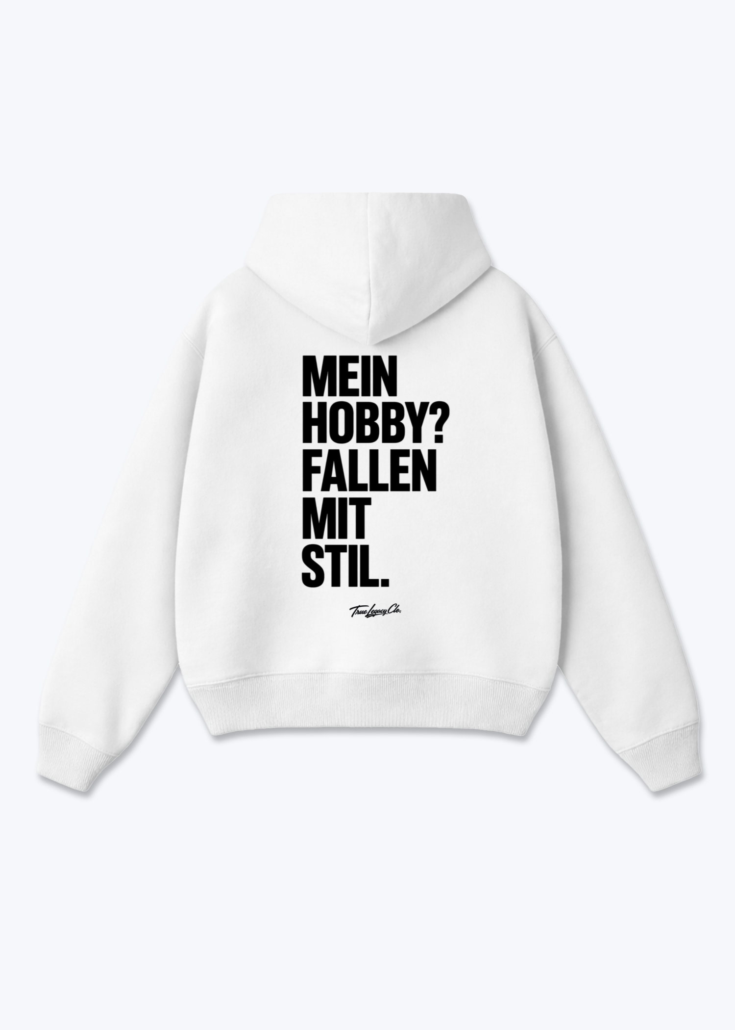 FALLEN MIT STIL - Oversized Hoodie - White Back (Designed)