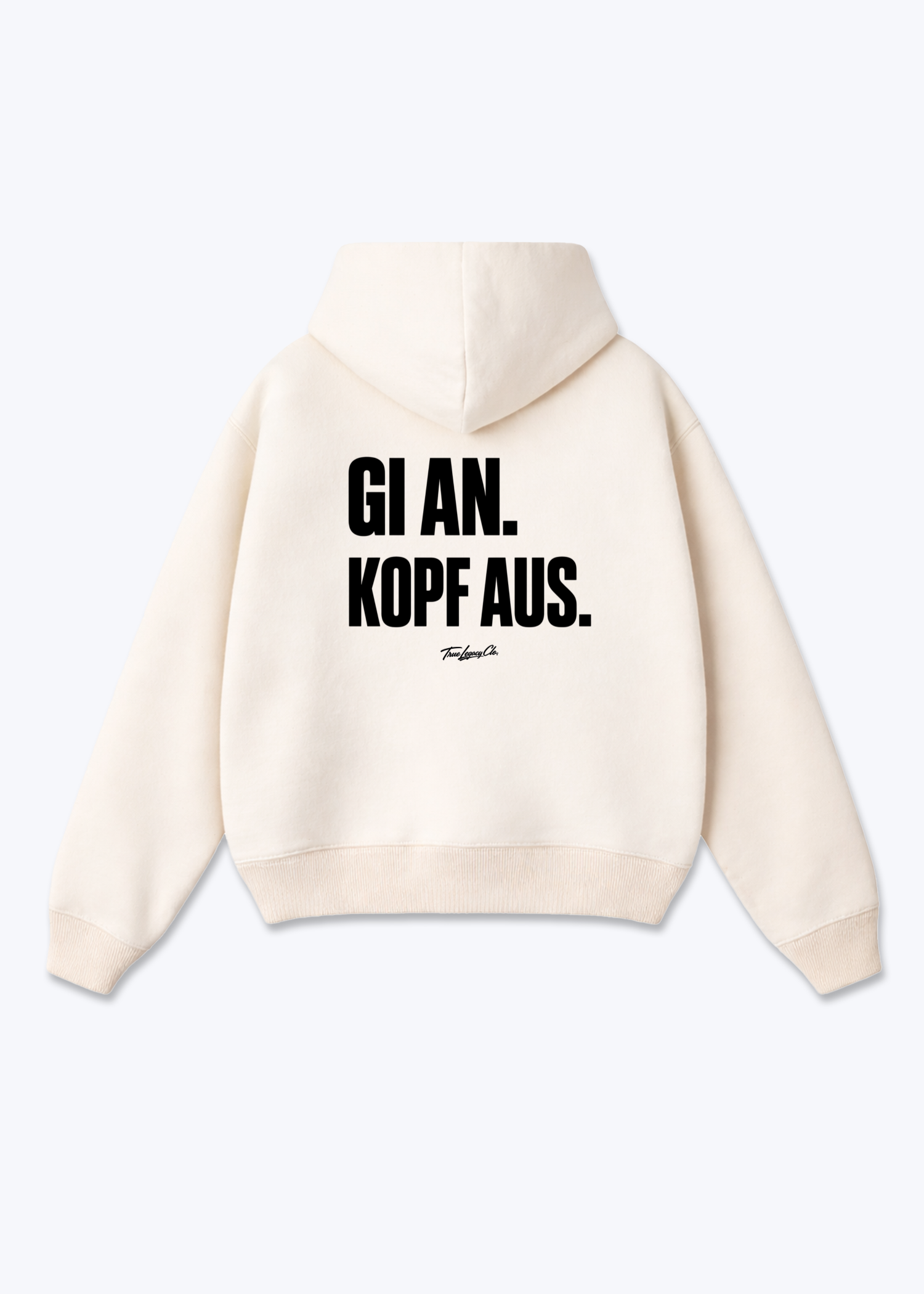 GI AN - Oversized Hoodie - Beige Back (Designed)