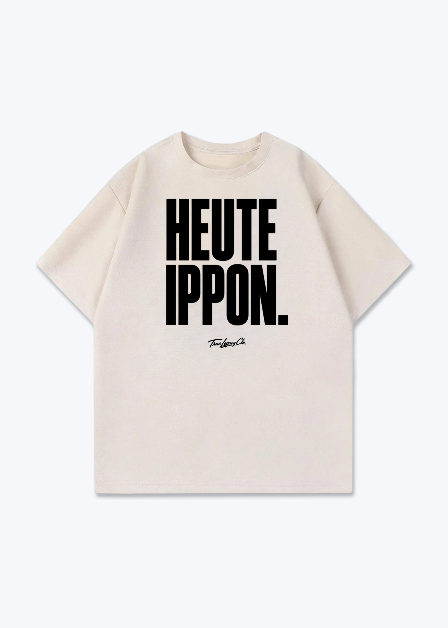 HEUTE IPPON - Oversized Shirt - Beige Front (Designed)