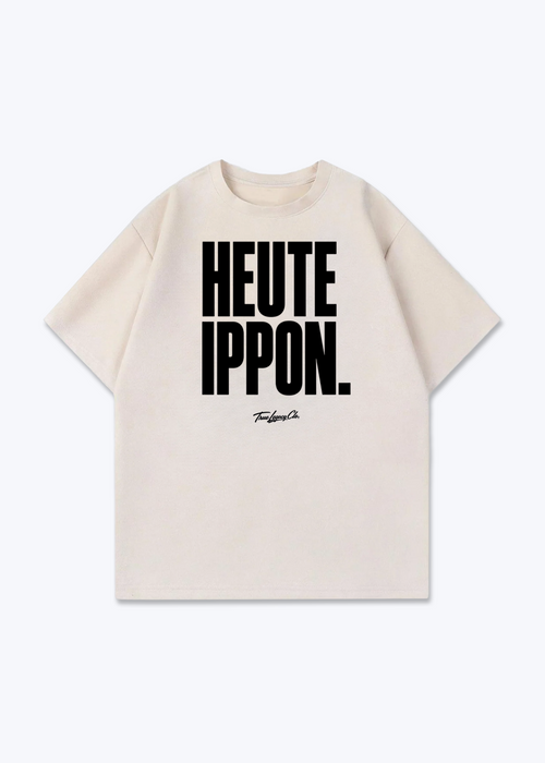 HEUTE IPPON - Oversized Shirt - Beige Front (Designed)