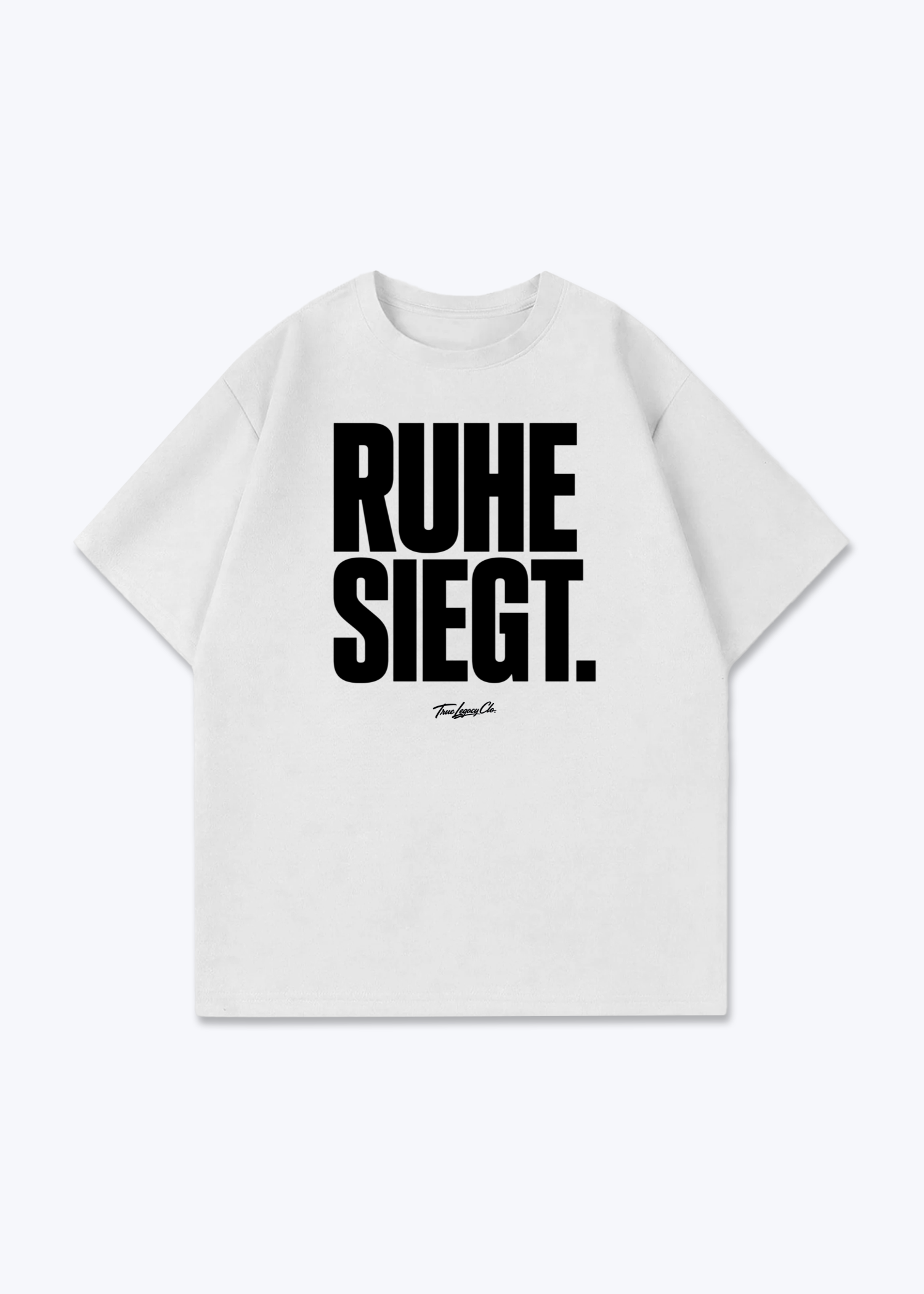 RUHE SIEGT - Oversized Shirt - White Front (Designed)