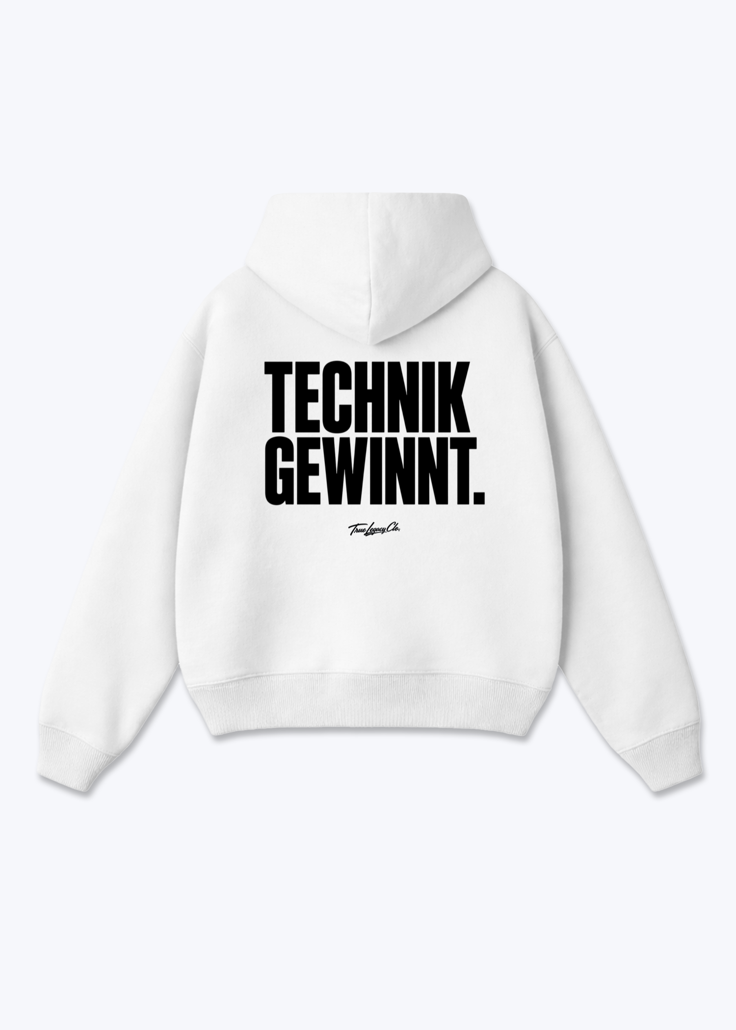 TECHNICK GEWINNT - Oversized Hoodie - White Back (Designed)