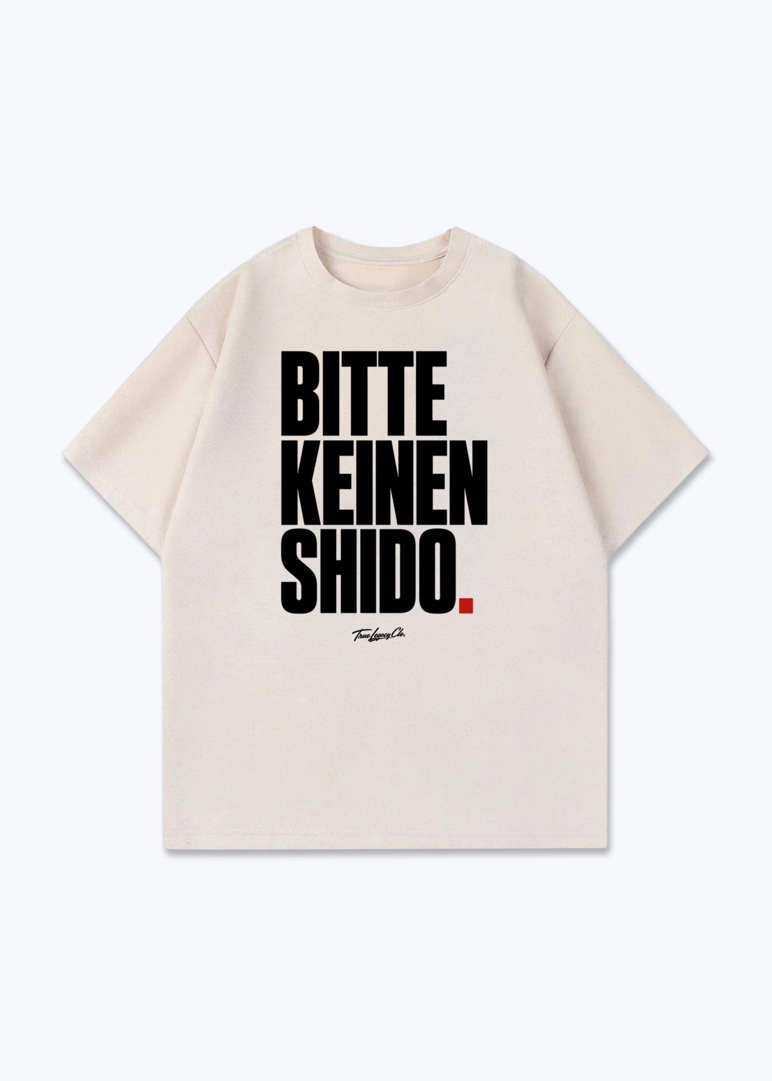 BITTE KEINEN SHIDO - Oversized Shirt - Beige Front (Designed)