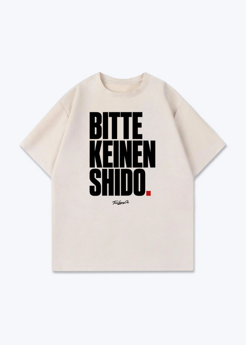 BITTE KEINEN SHIDO - Oversized Shirt - Beige Front (Designed)