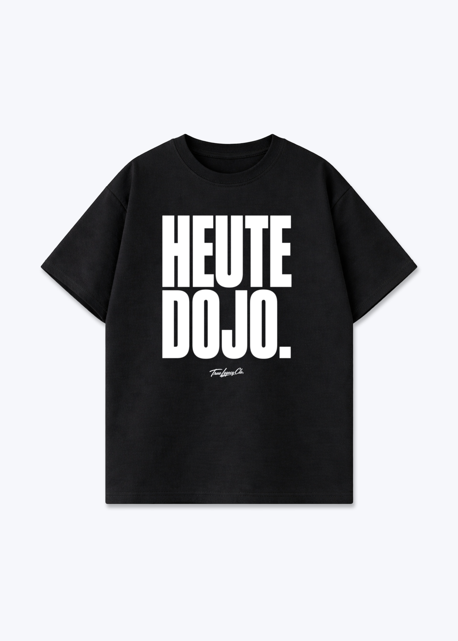 HEUTE DOJO - Oversized Shirt - Black Front (Designed)