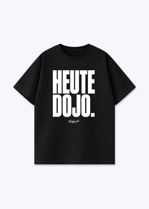 HEUTE DOJO - Oversized Shirt - Black Front (Designed)