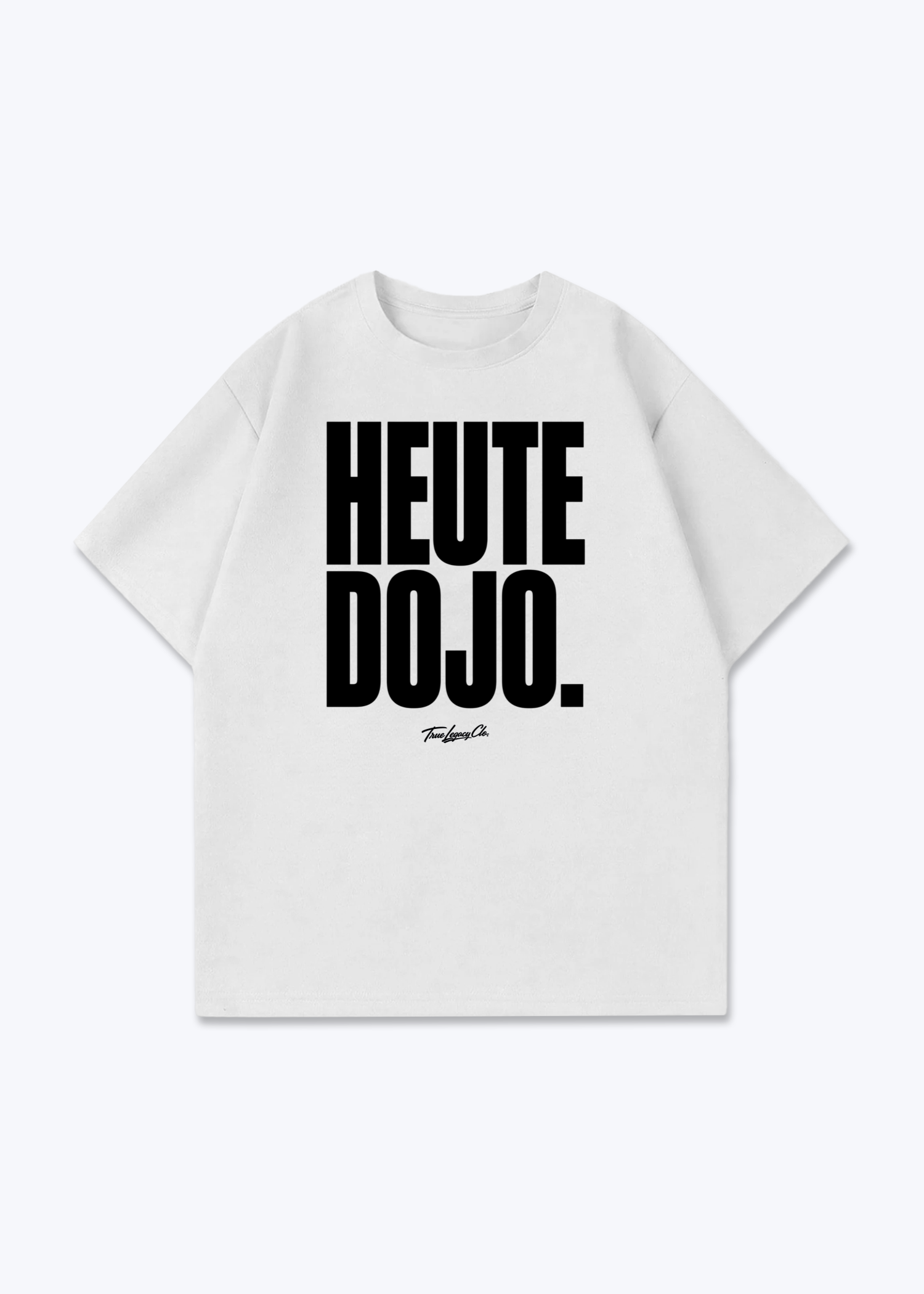 HEUTE DOJO - Oversized Shirt - White Front (Designed)