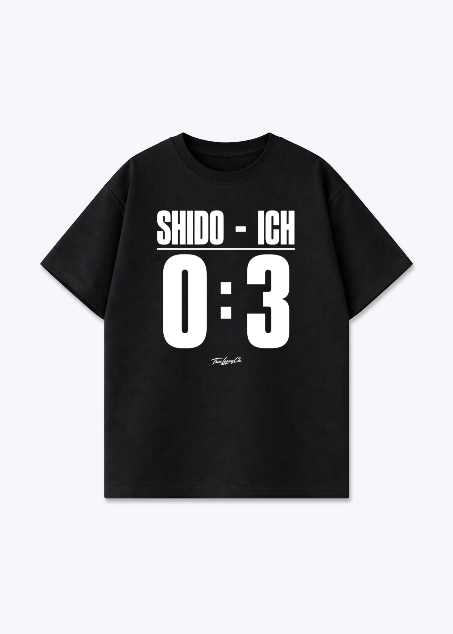 SHIDO VS ICH - Oversized Shirt - Black Front (Designed)