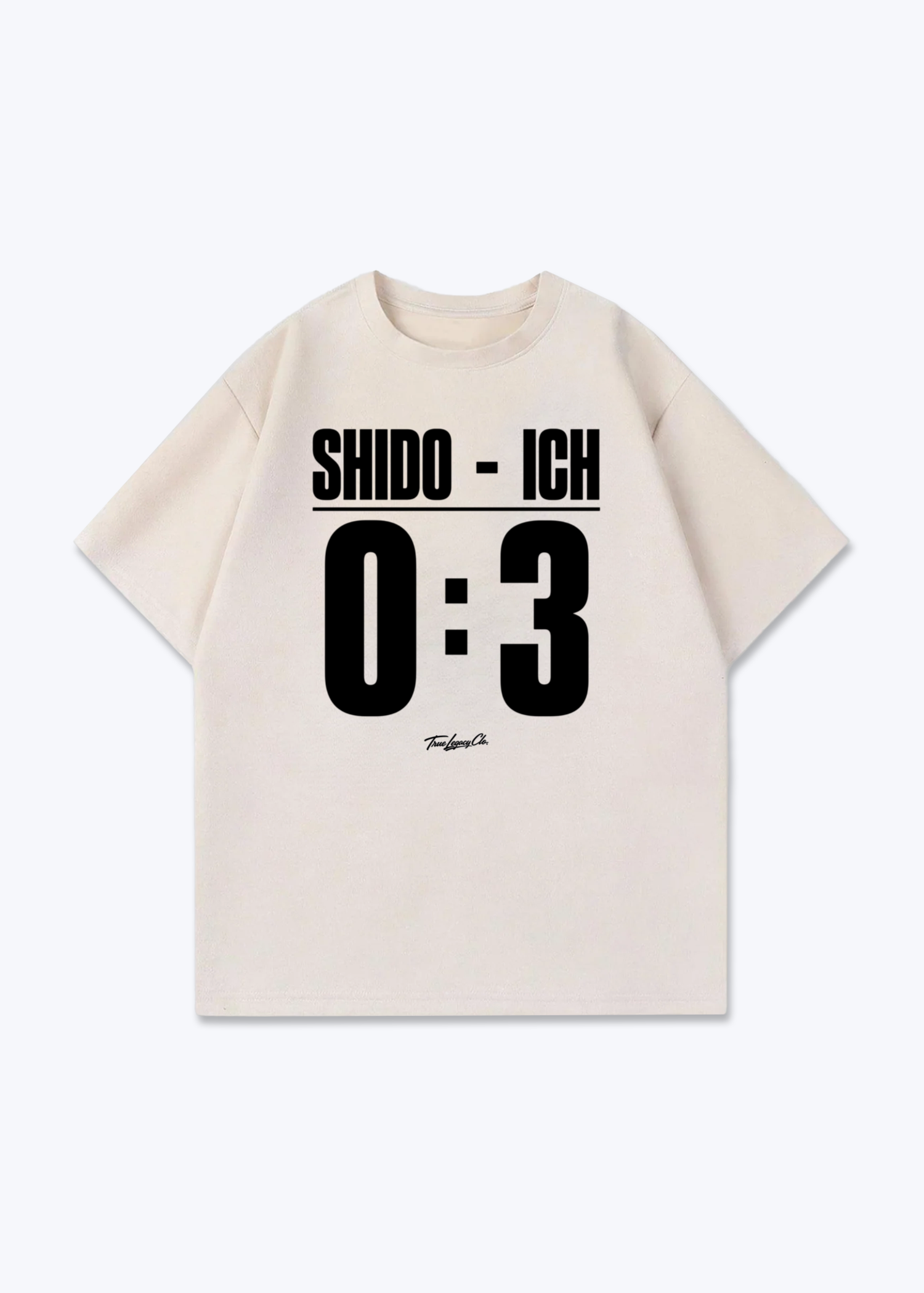 SHIDO VS ICH - Oversized Shirt - Beige Front (Designed)