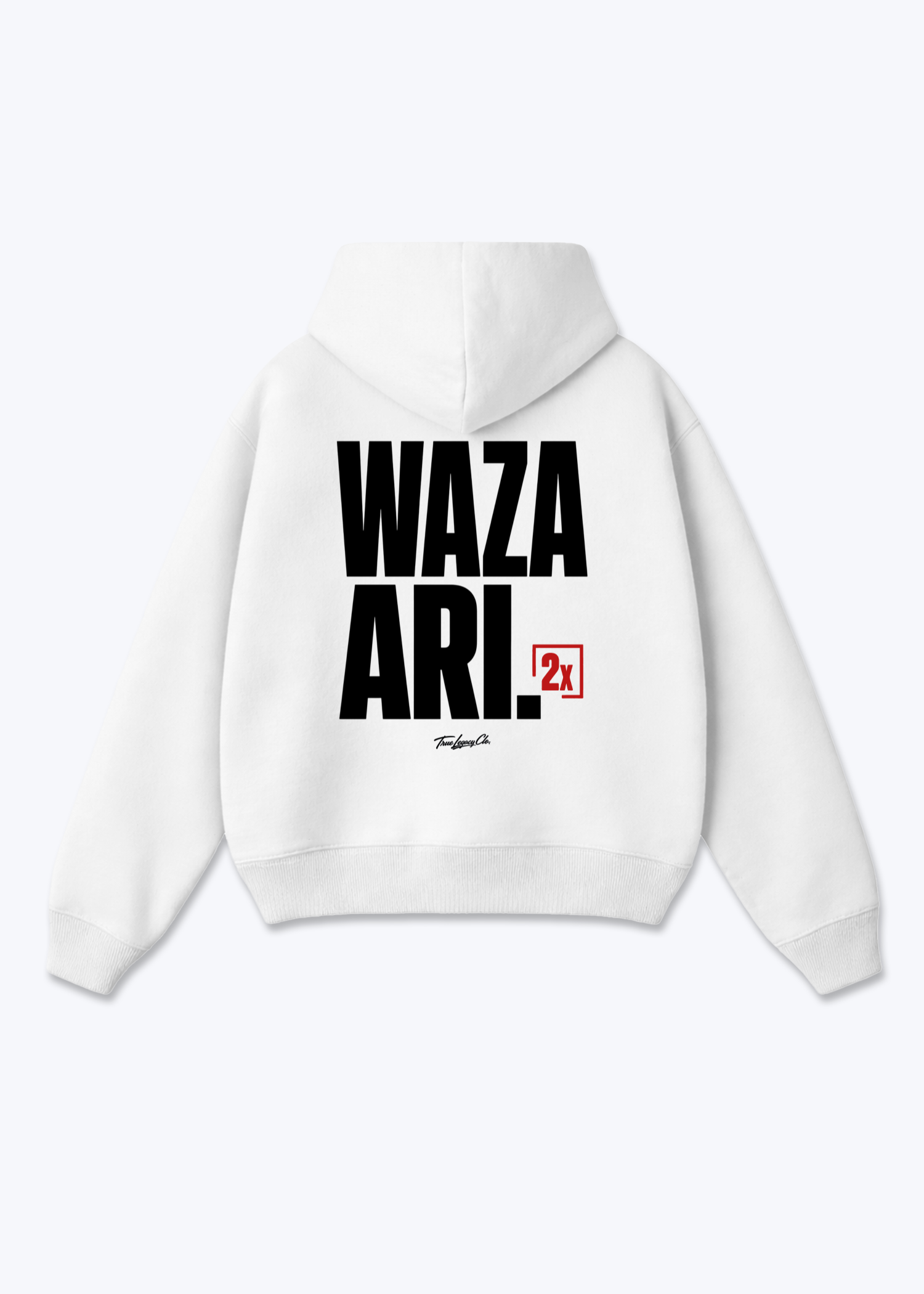 WAZA ARI 2X - Oversized Hoodie - White Back (Designed)