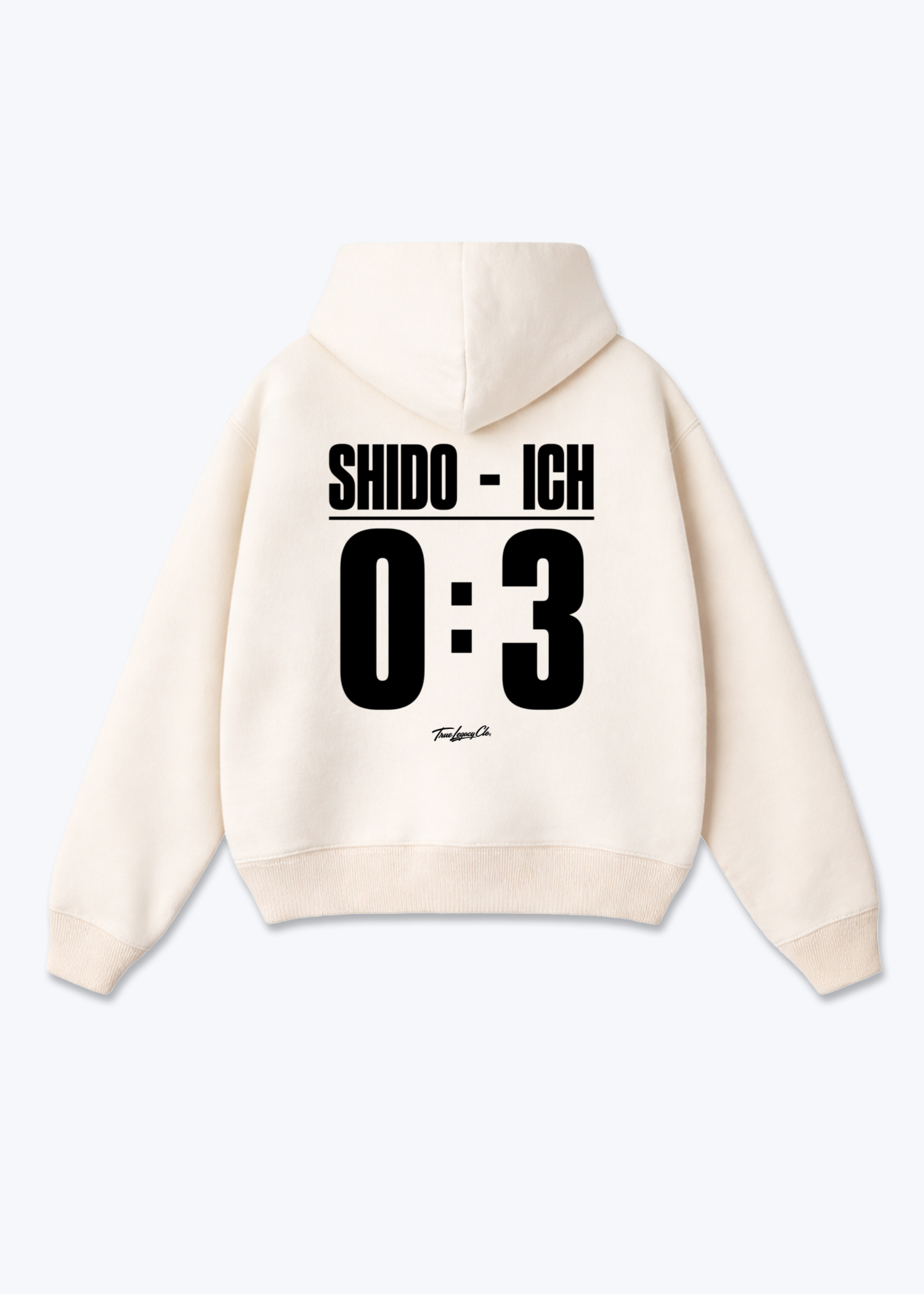 SHIDO VS ICH - Oversized Hoodie - Beige Back (Designed)