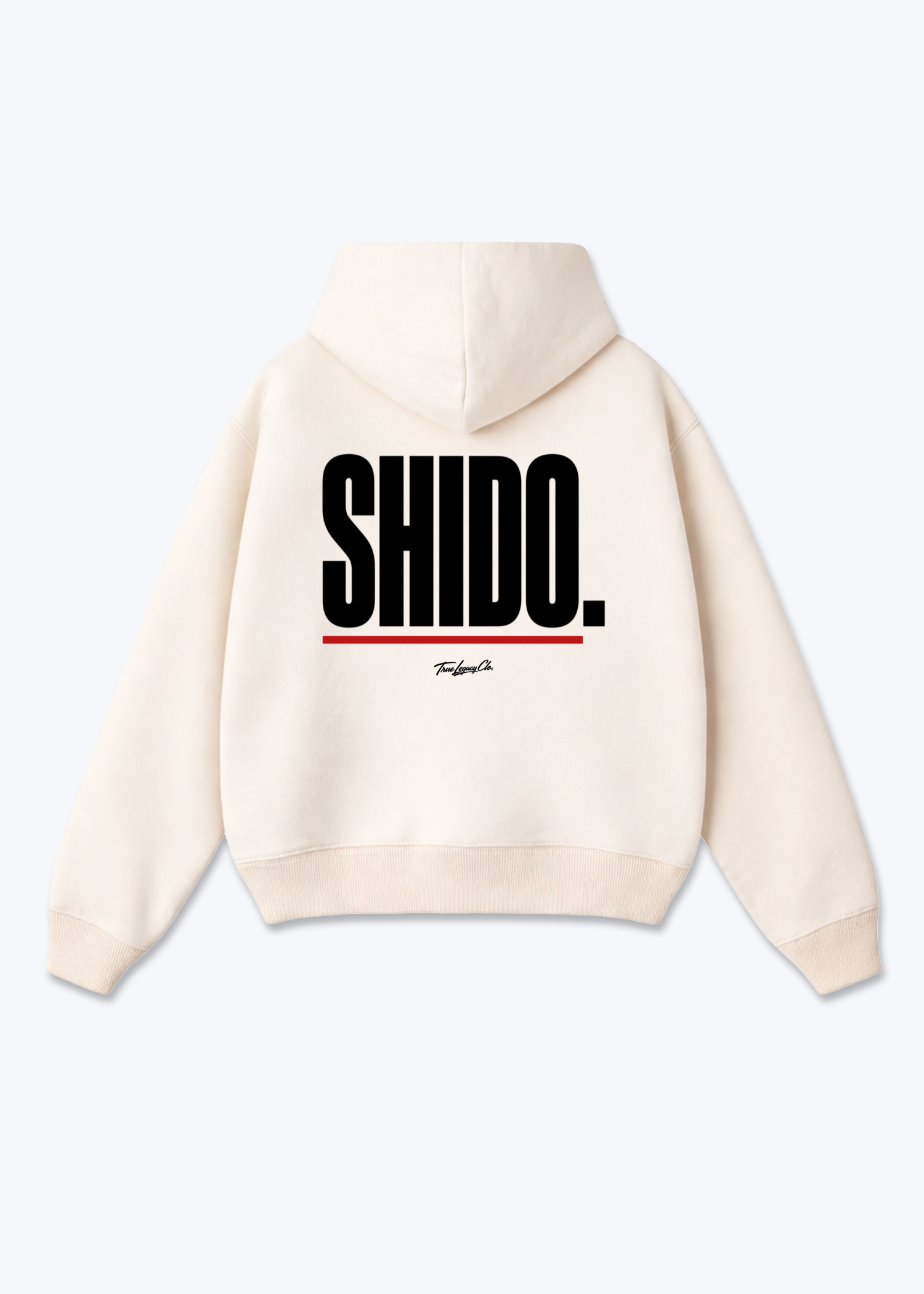 SHIDO! - Oversized Hoodie - Beige Back (Designed)