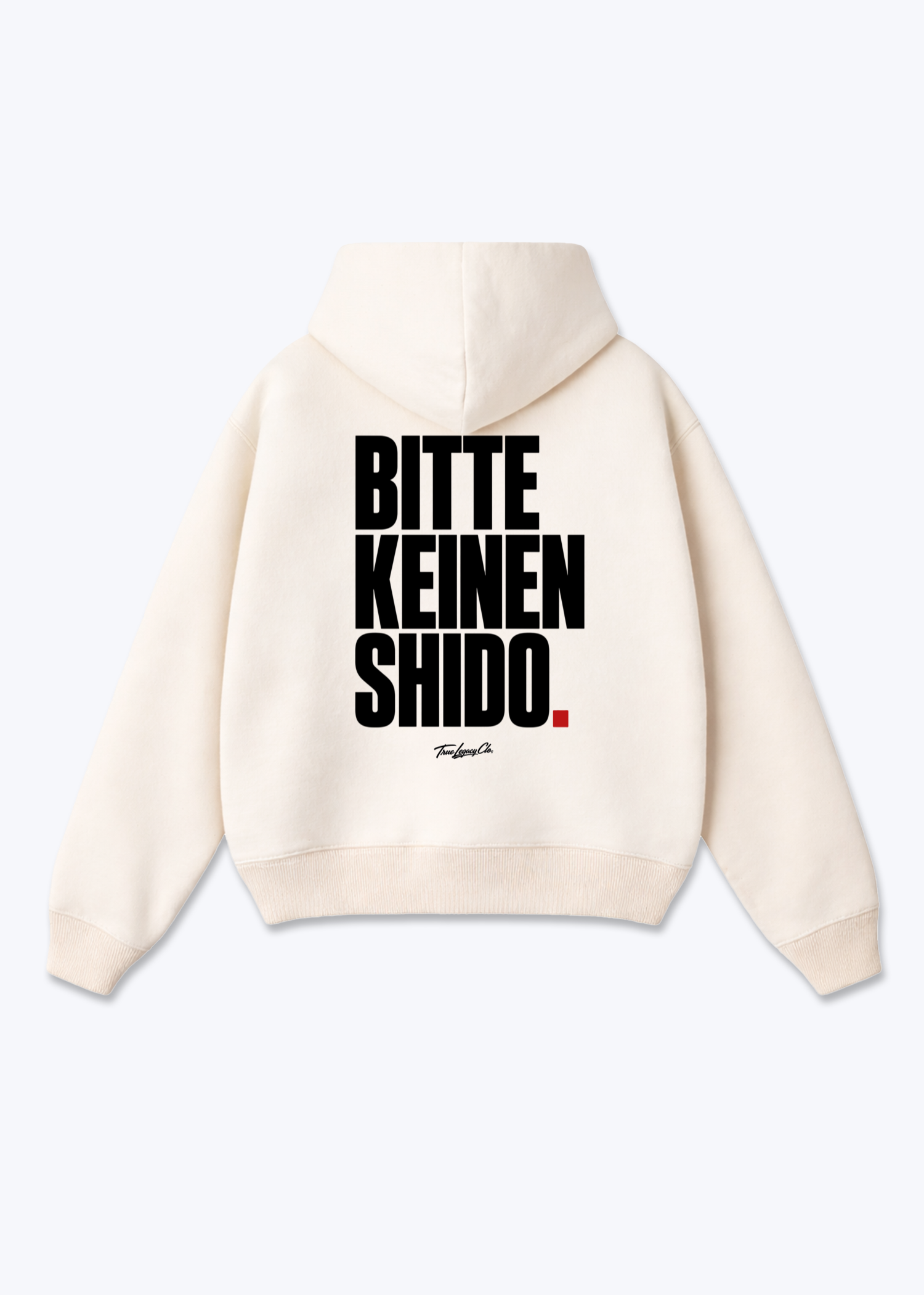 BITTE KEINEN SHIDO - Oversized Hoodie - Beige Back (Designed)