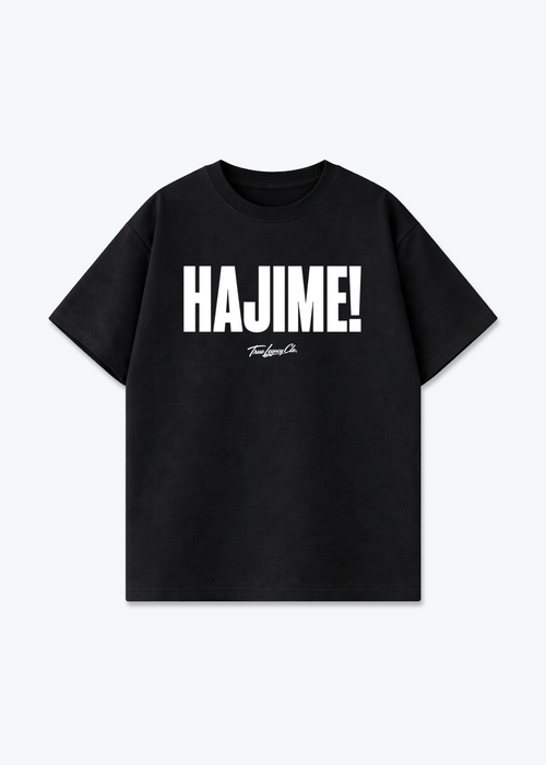 HAJIME - Oversized Shirt - Black Front (Designed)