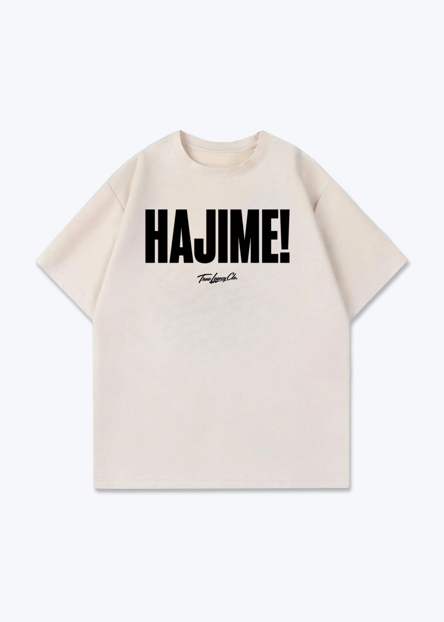 HAJIME - Oversized Shirt - Beige Front (Designed)