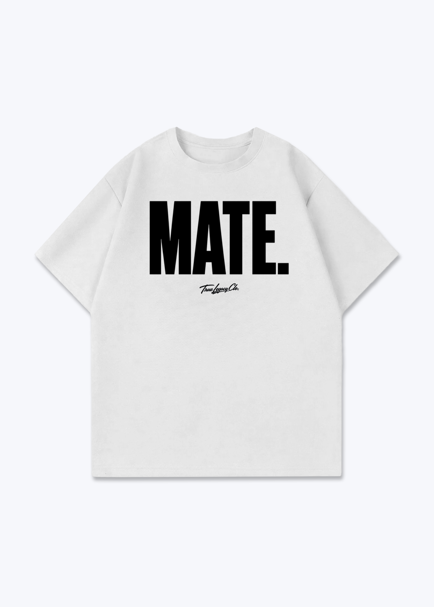 MATE - Oversized Shirt - White Front (Designed)