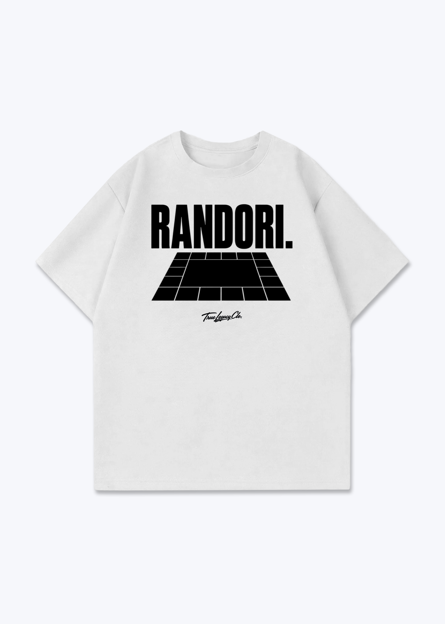 RANDORI. - Oversized Shirt - White Front (Designed)