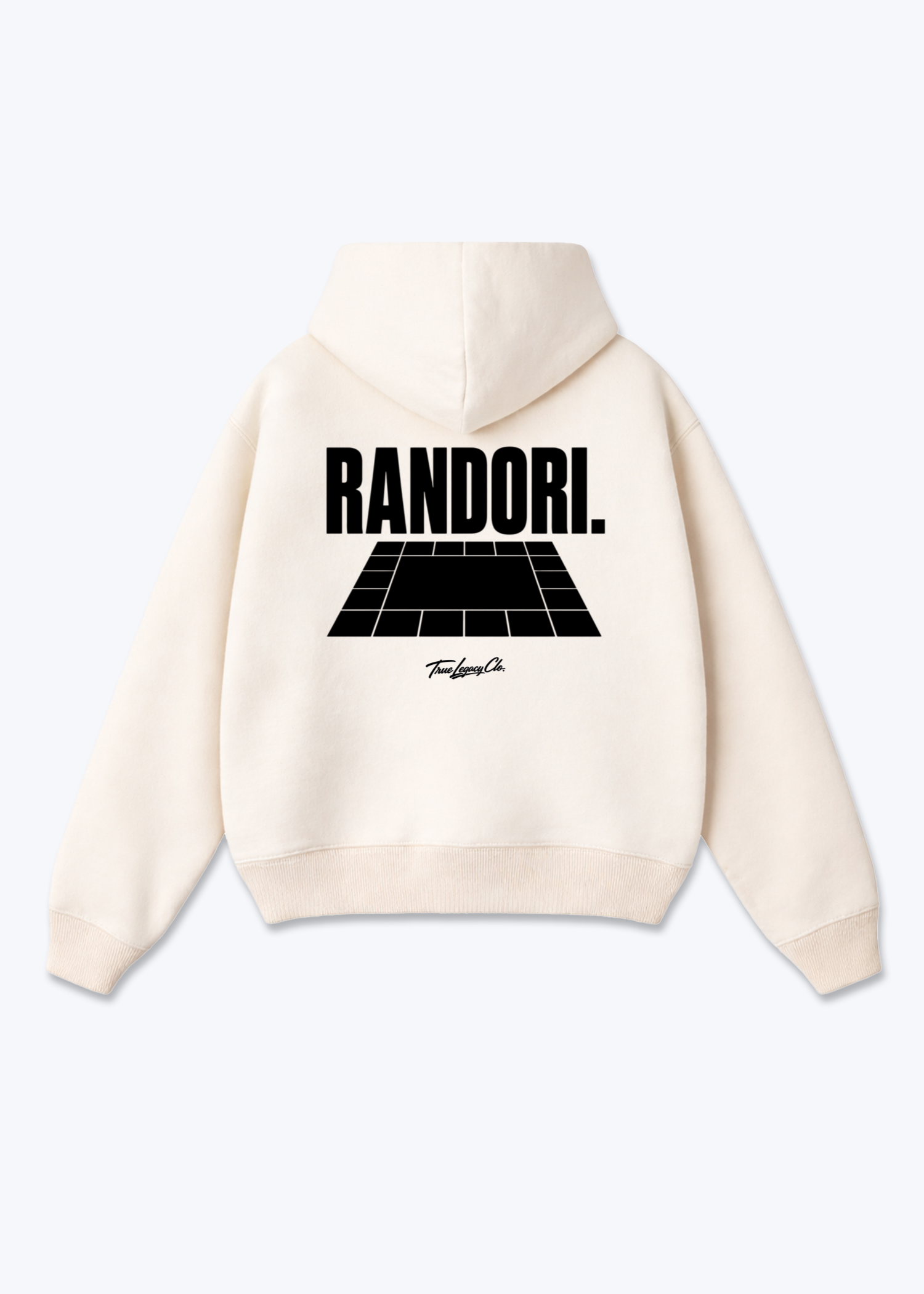 RANDORI. - Oversized Hoodie - Beige Back (Designed)