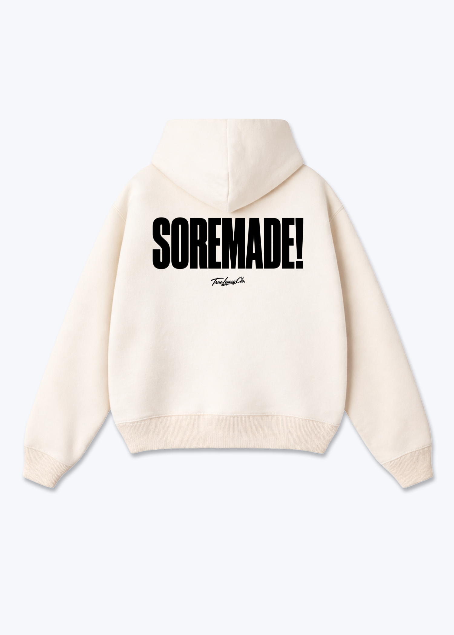 SOREMADE - Oversized Hoodie - Beige Back (Designed)