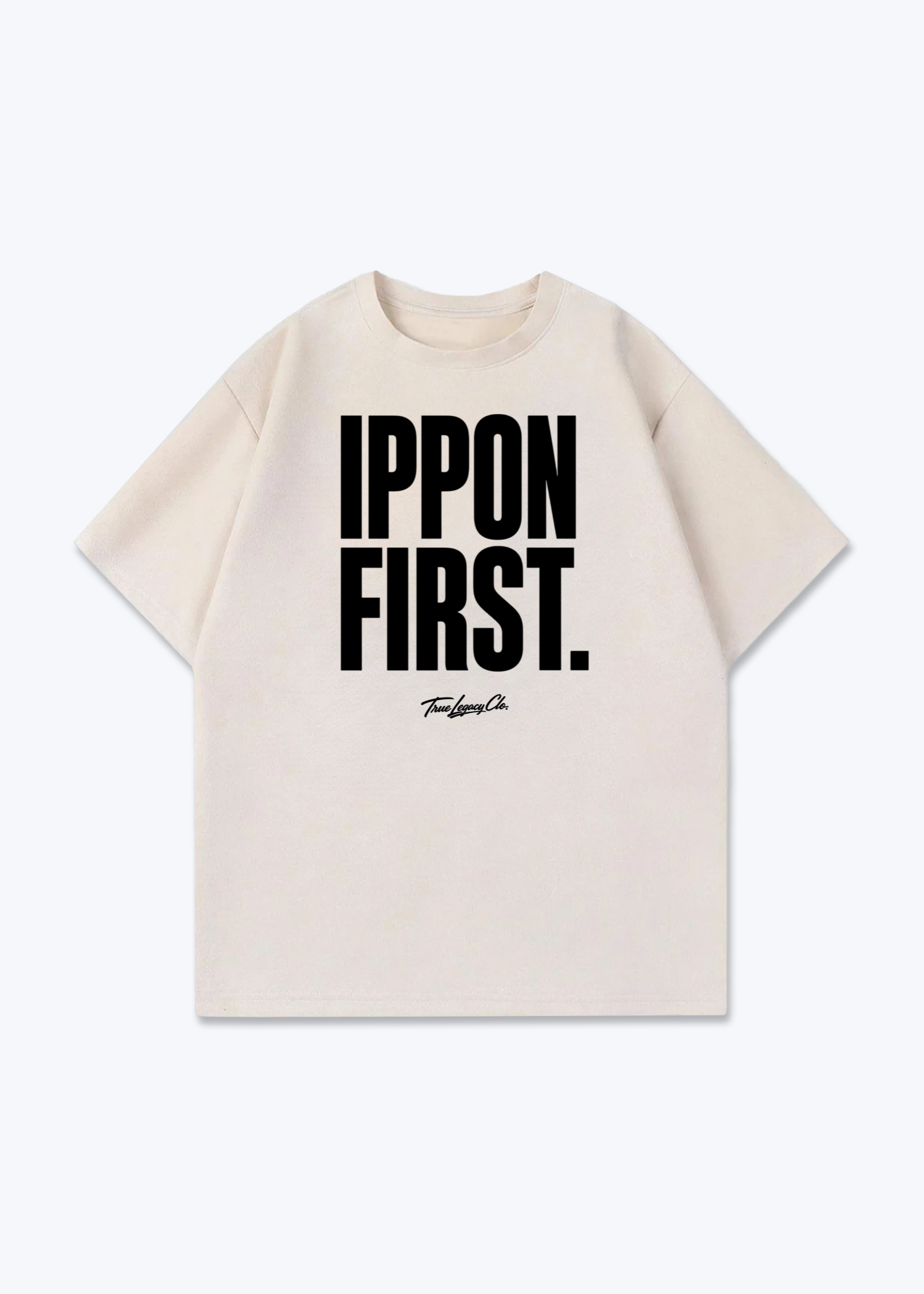 IPPON FIRST - Oversized Shirt - Beige Front (Designed)