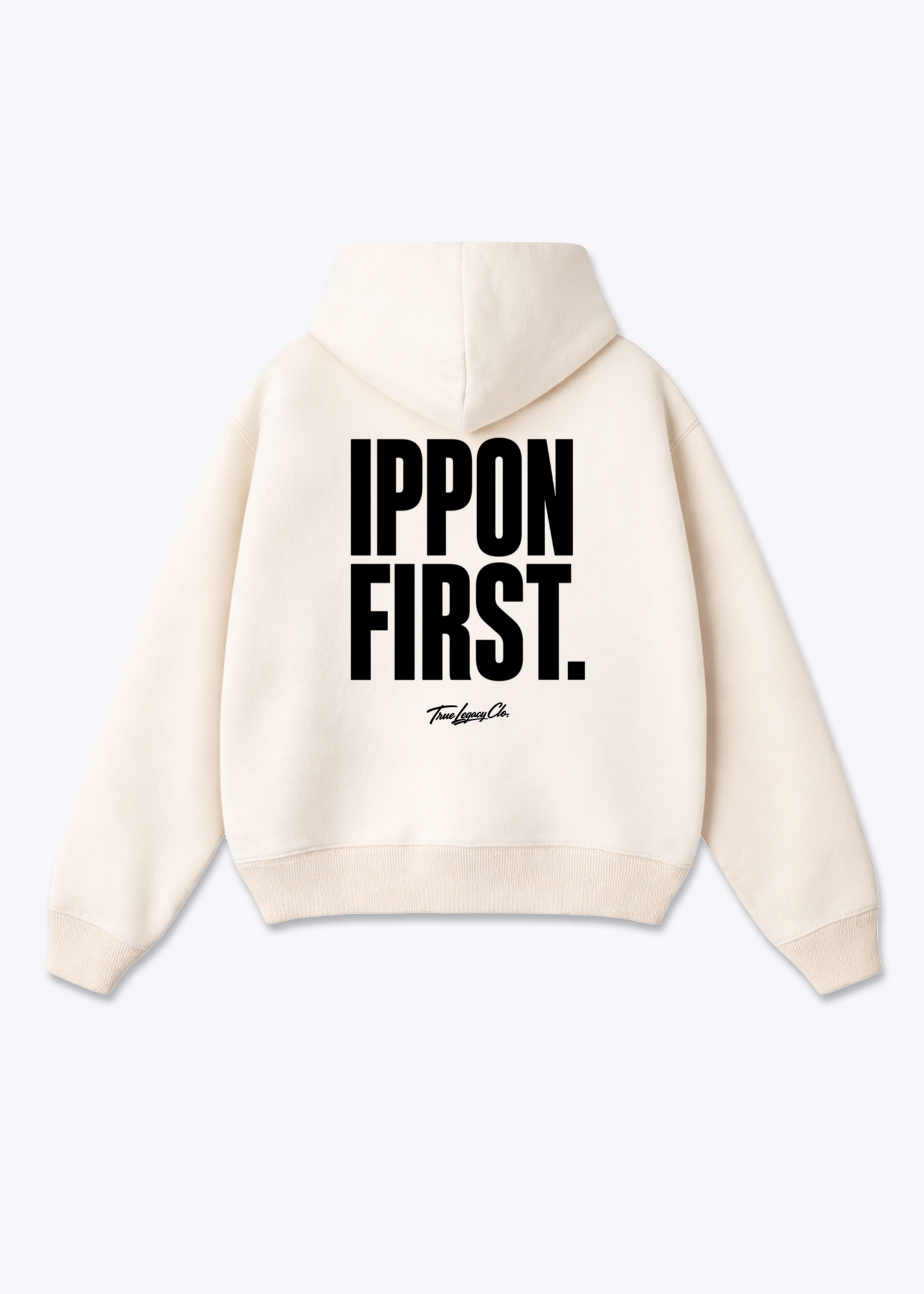 IPPON FIRST - Oversized Hoodie - Beige Back (Designed)