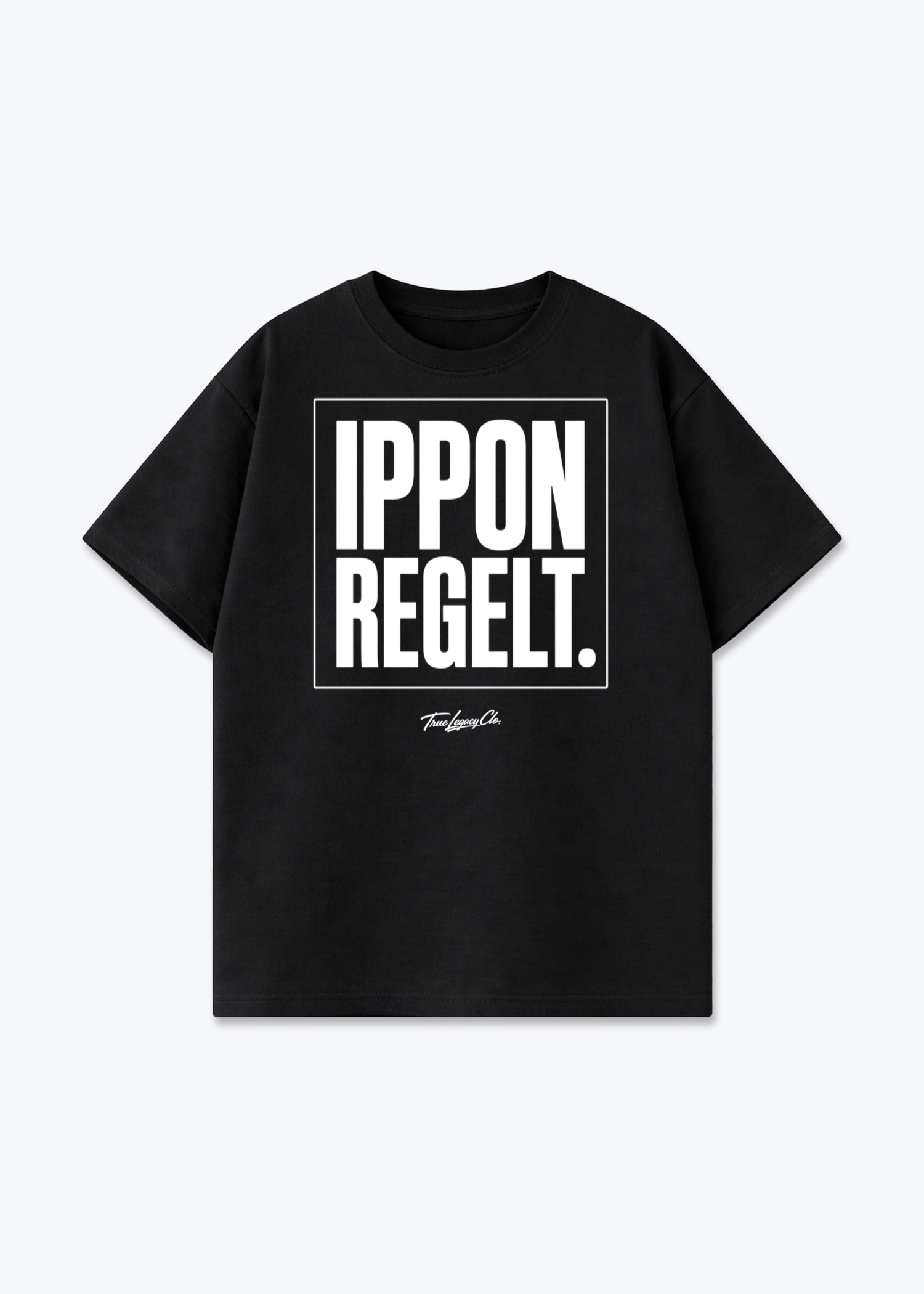 IPPON REGELT. | FRAME - Oversized Shirt - Black Front (Designed)