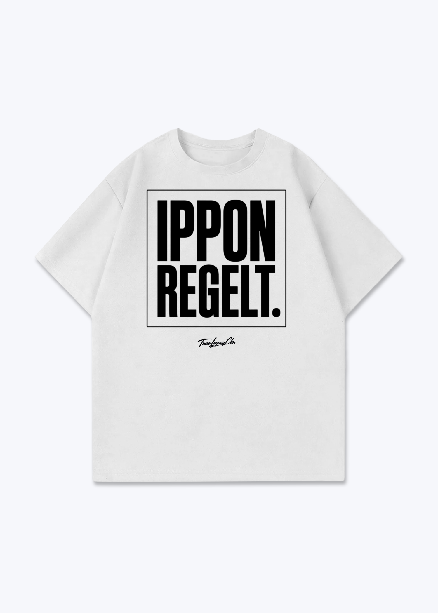 IPPON REGELT. | FRAME - Oversized Shirt - White Front (Designed)