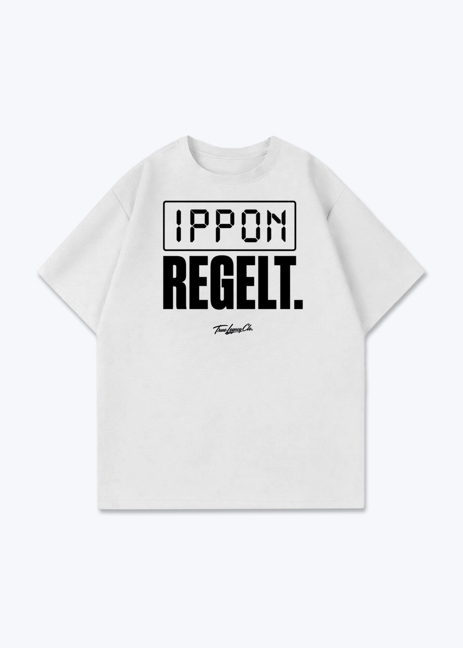 IPPON REGELT. | SCOREBOARD - Oversized Shirt - White Front (Designed)