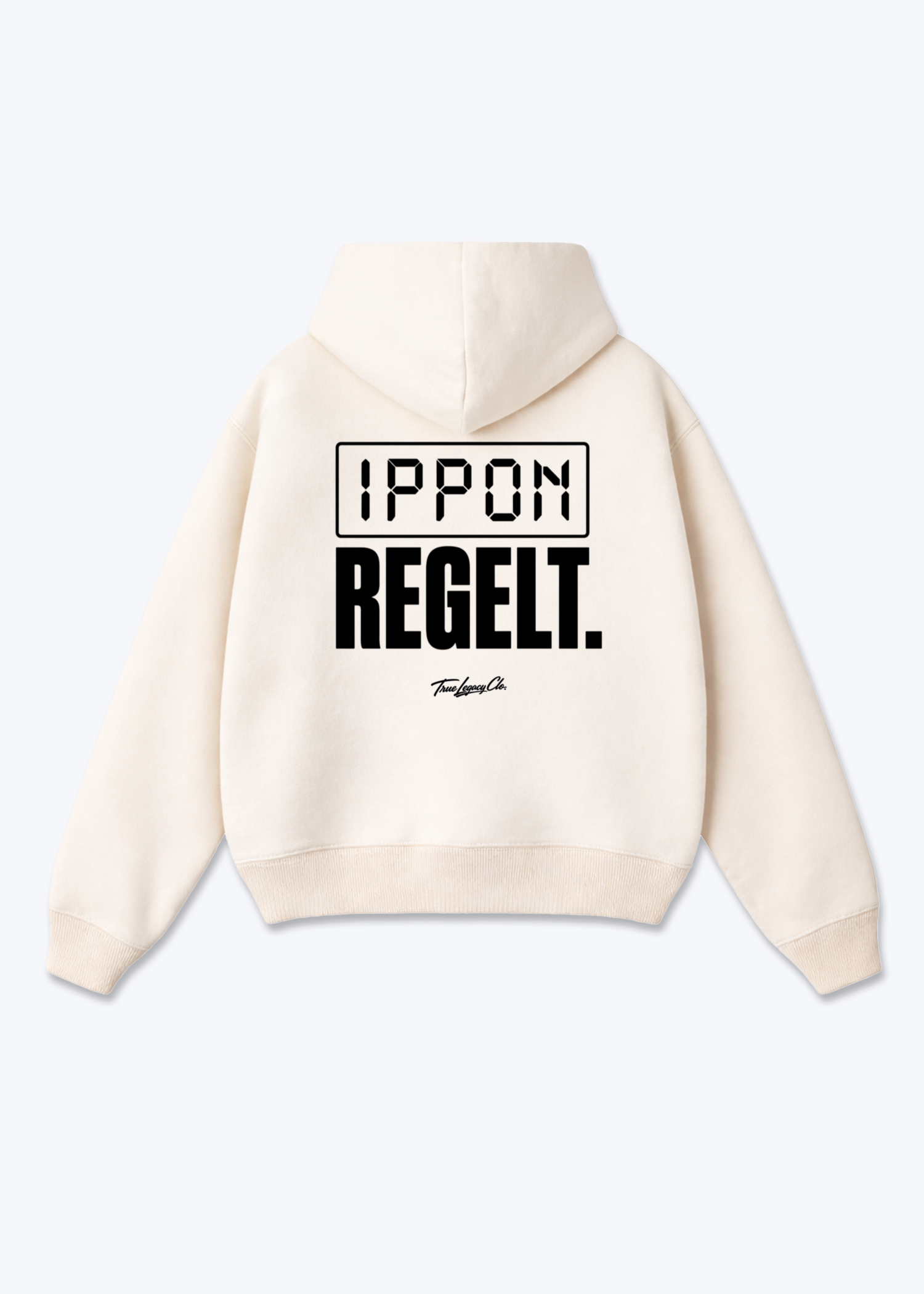 IPPON REGELT. | SCOREBOARD - Oversized Hoodie - Beige Back (Designed)
