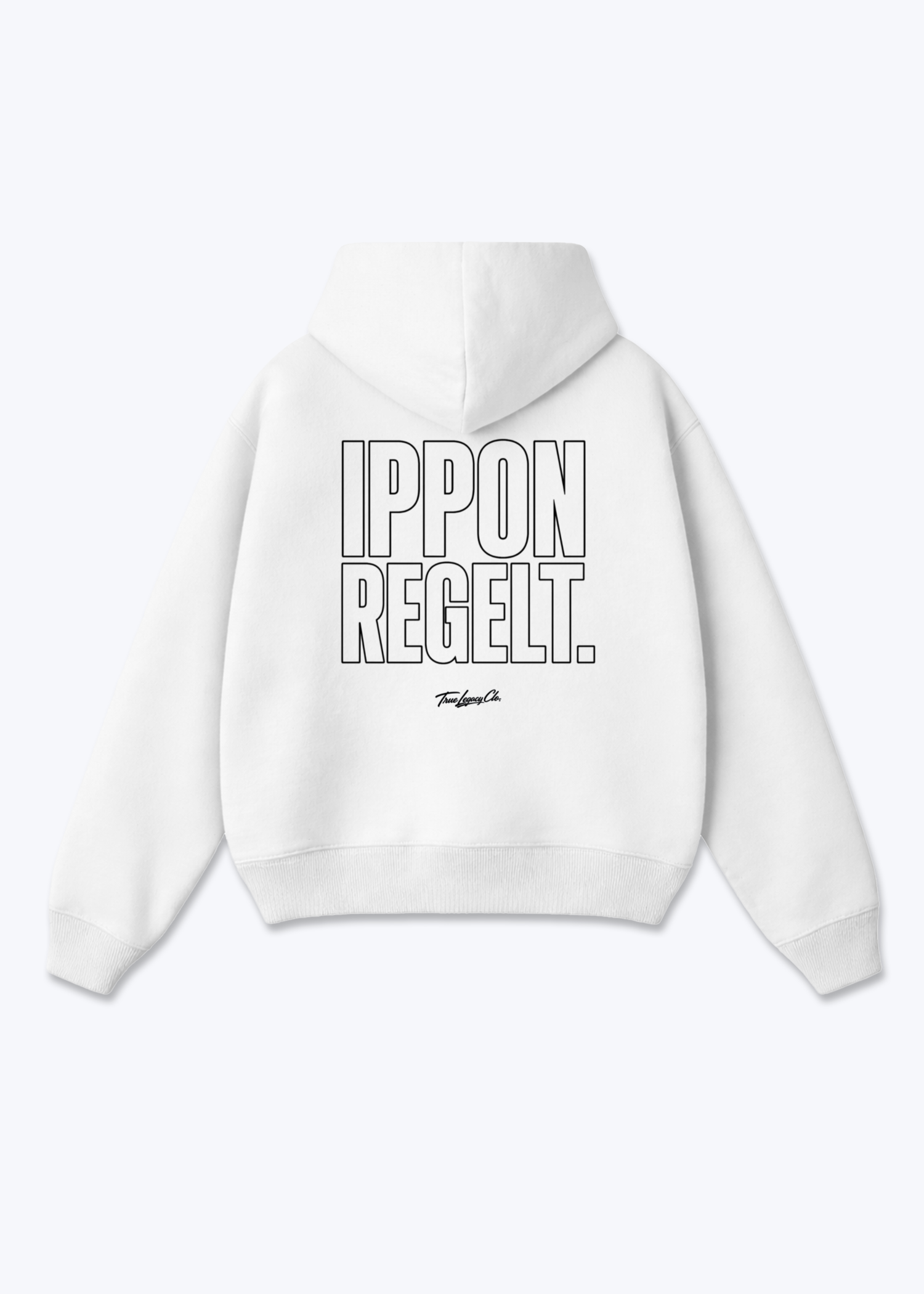 IPPON REGELT. | OUTLINE - Oversized Hoodie - White Back (Designed)