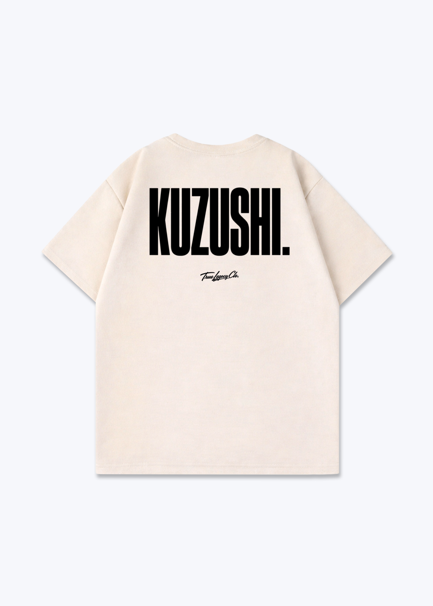 KUZUSHI - Oversized Shirt - Beige Back (Designed)