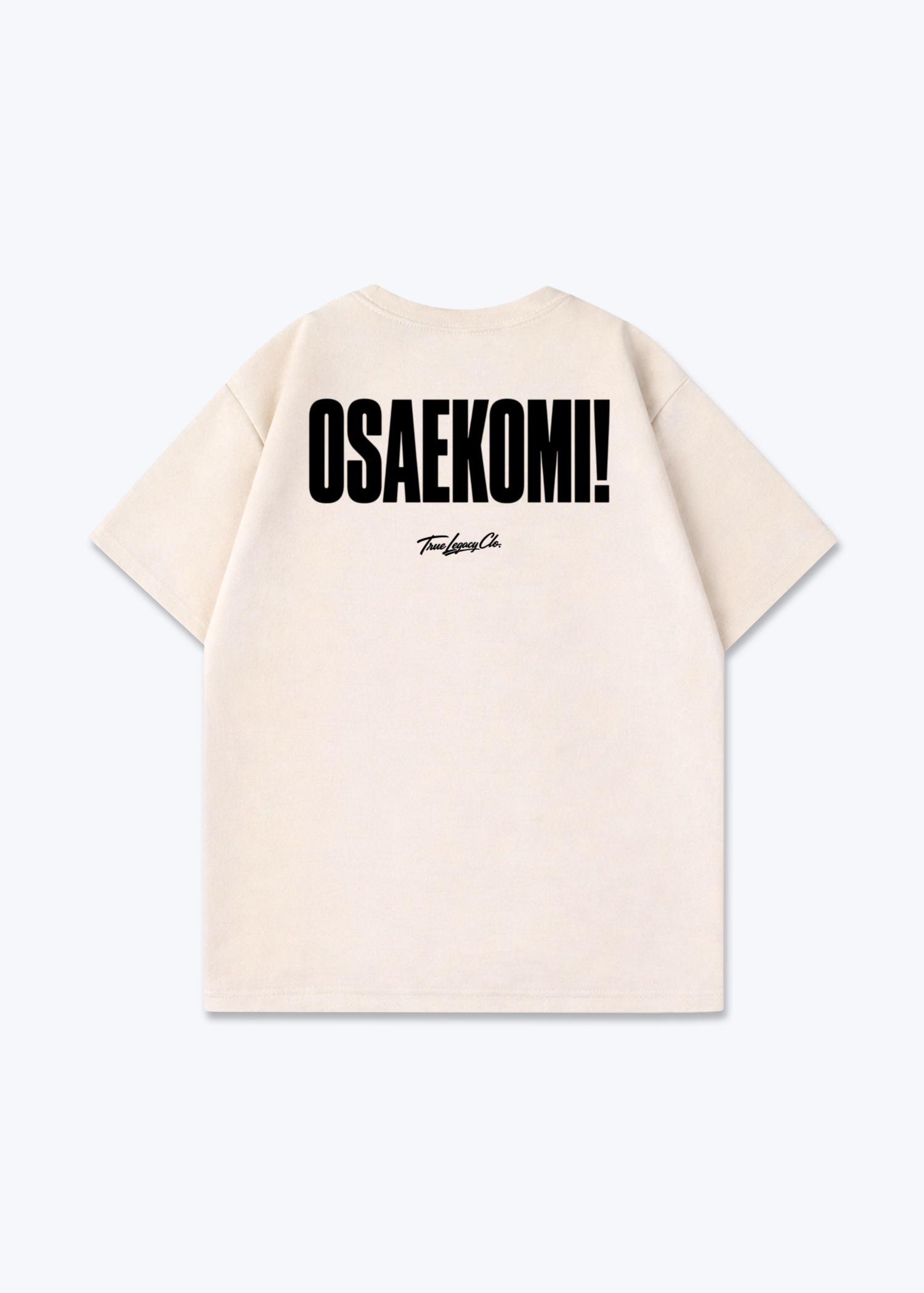 OSAEKOMI - Oversized Shirt - Beige Back (Designed)