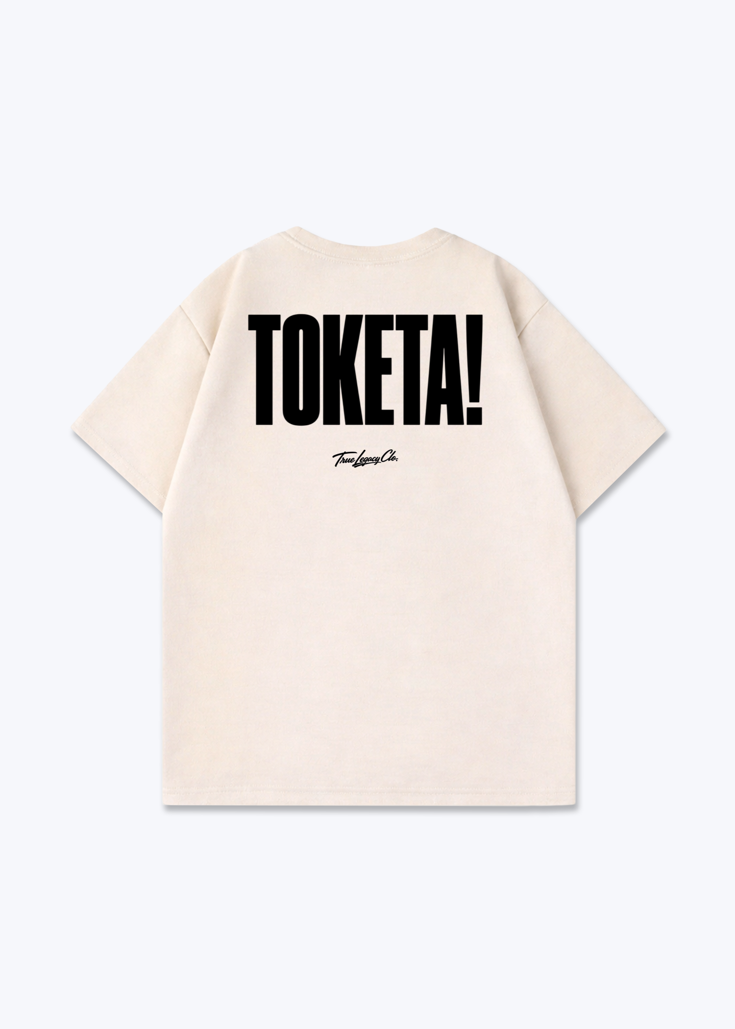 TOKETA - Oversized Shirt - Beige Back (Designed)