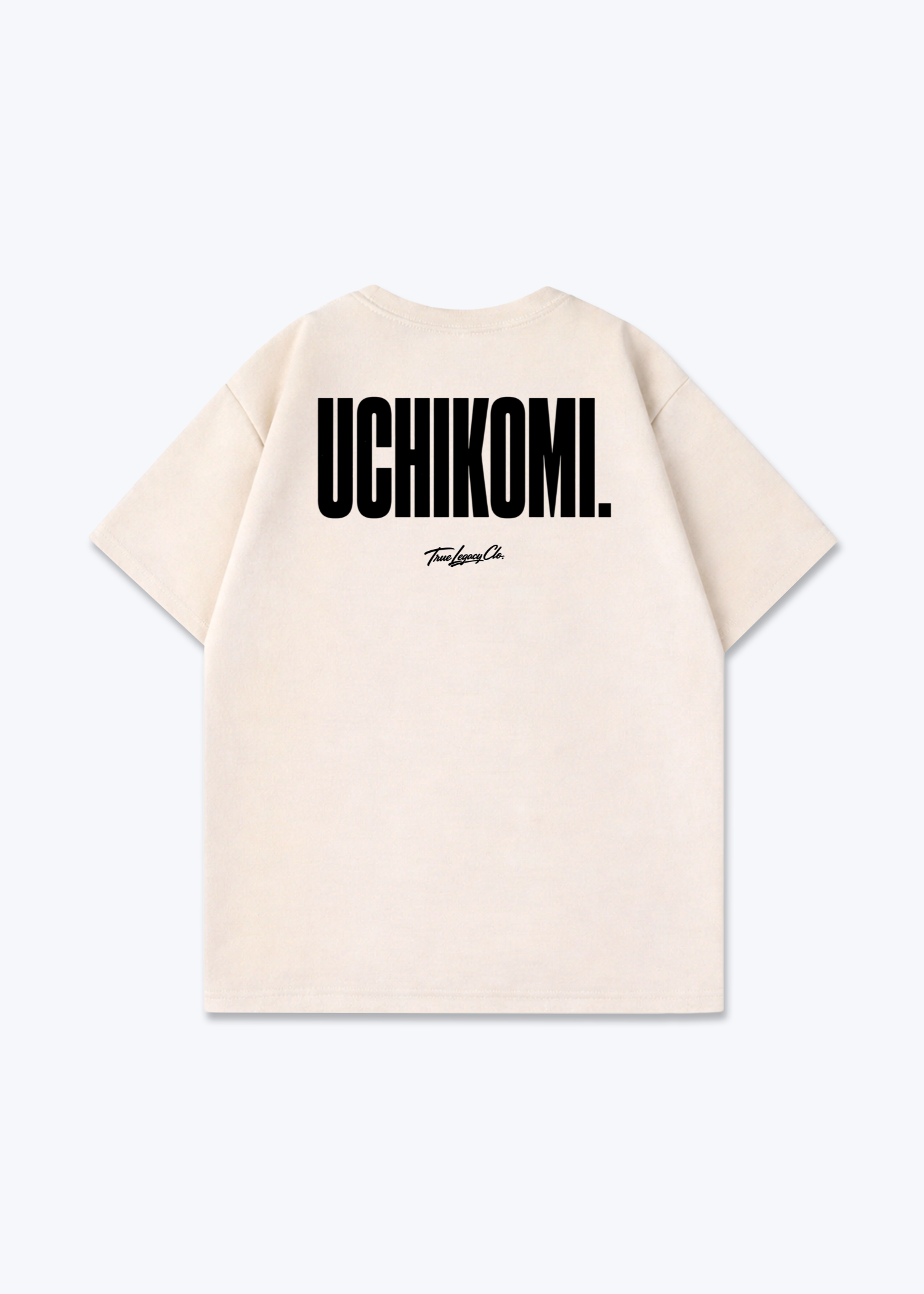 UCHIKOMI - Oversized Shirt - Beige Back (Designed)
