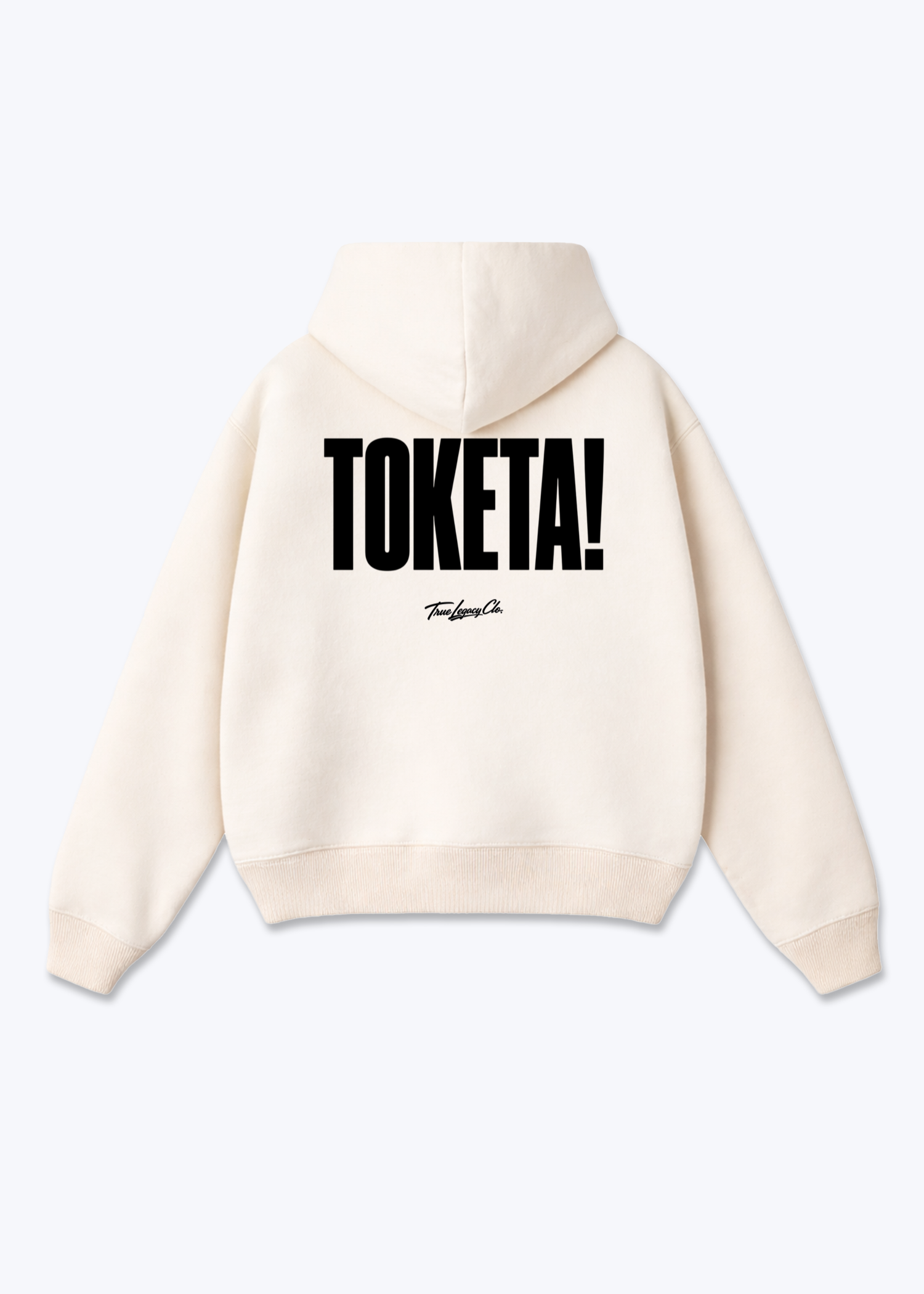 TOKETA - Oversized Hoodie - Beige Back (Designed)