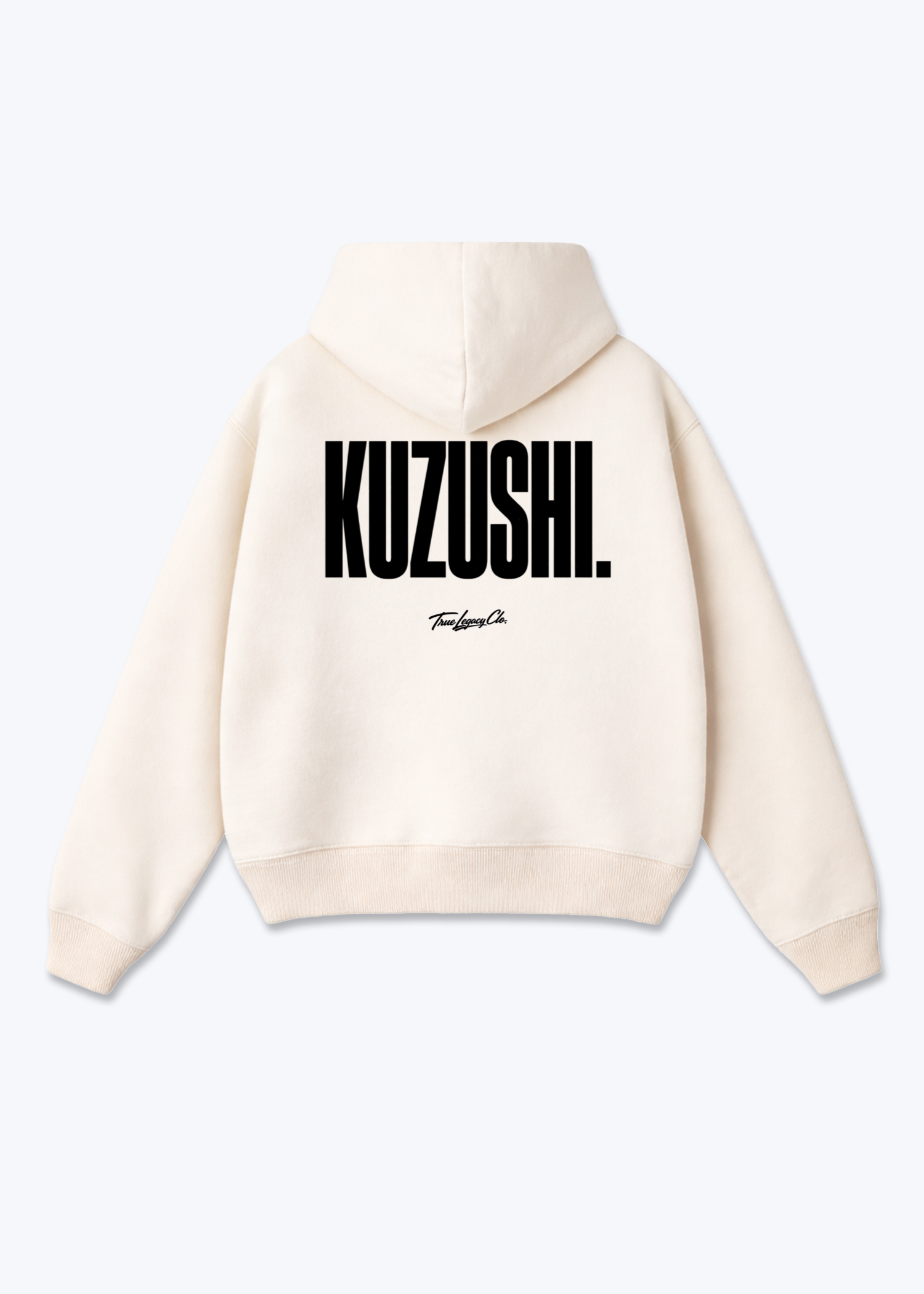 KUZUSHI - Oversized Hoodie - Beige Back (Designed)