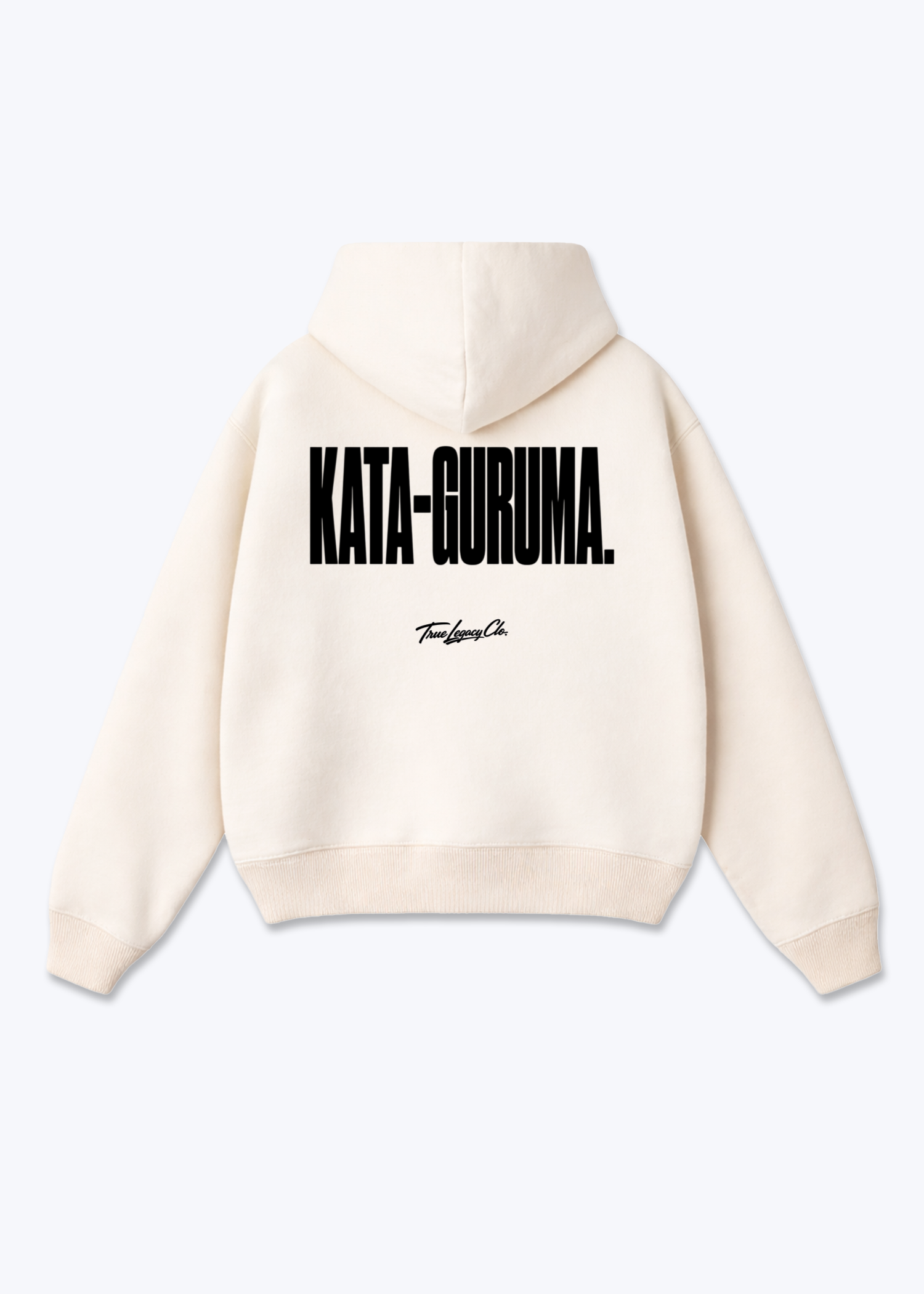 KATA GURUMA - Oversized Hoodie - Beige Back (Designed)