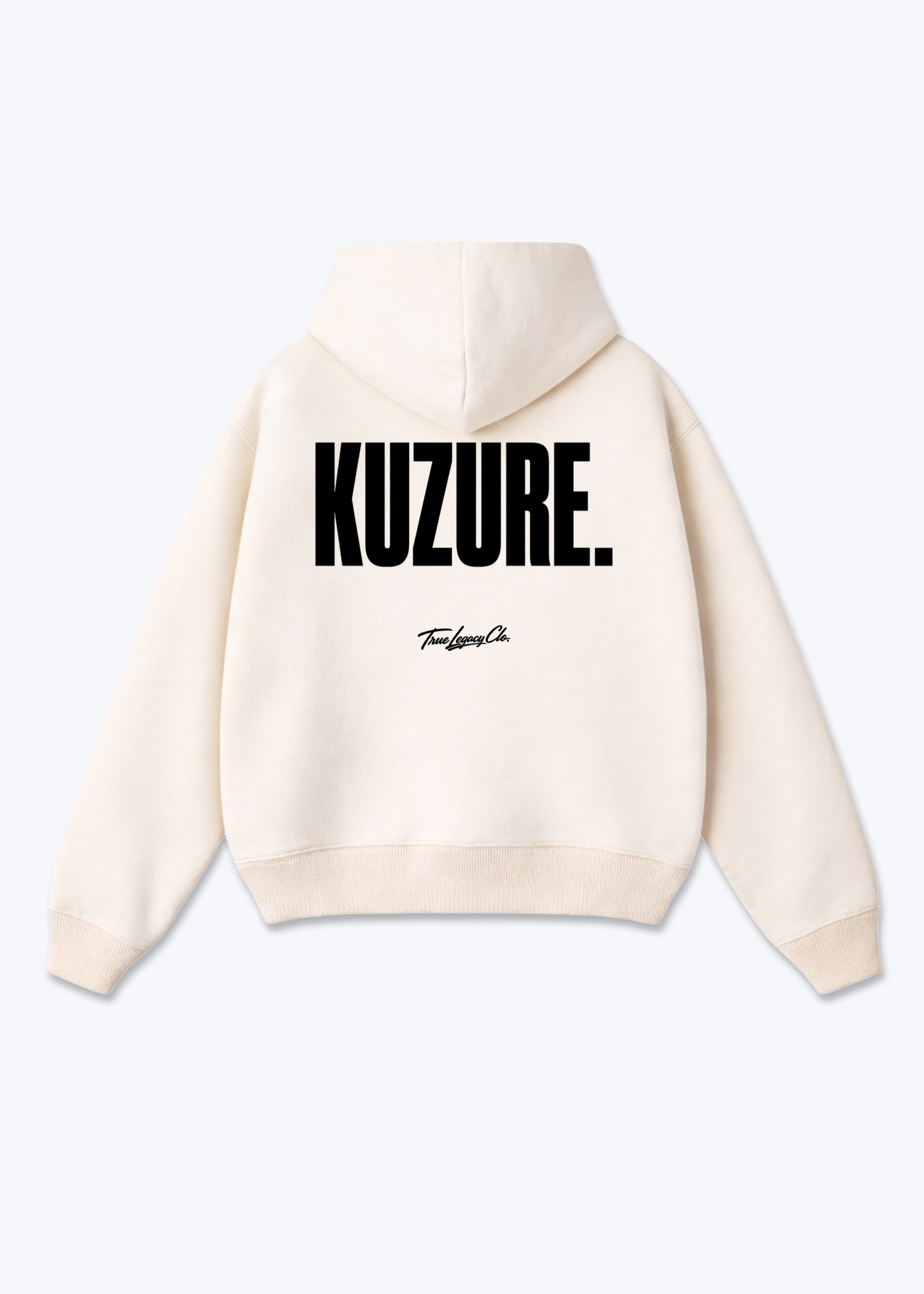 KUZURE - Oversized Hoodie - Beige Back (Designed)