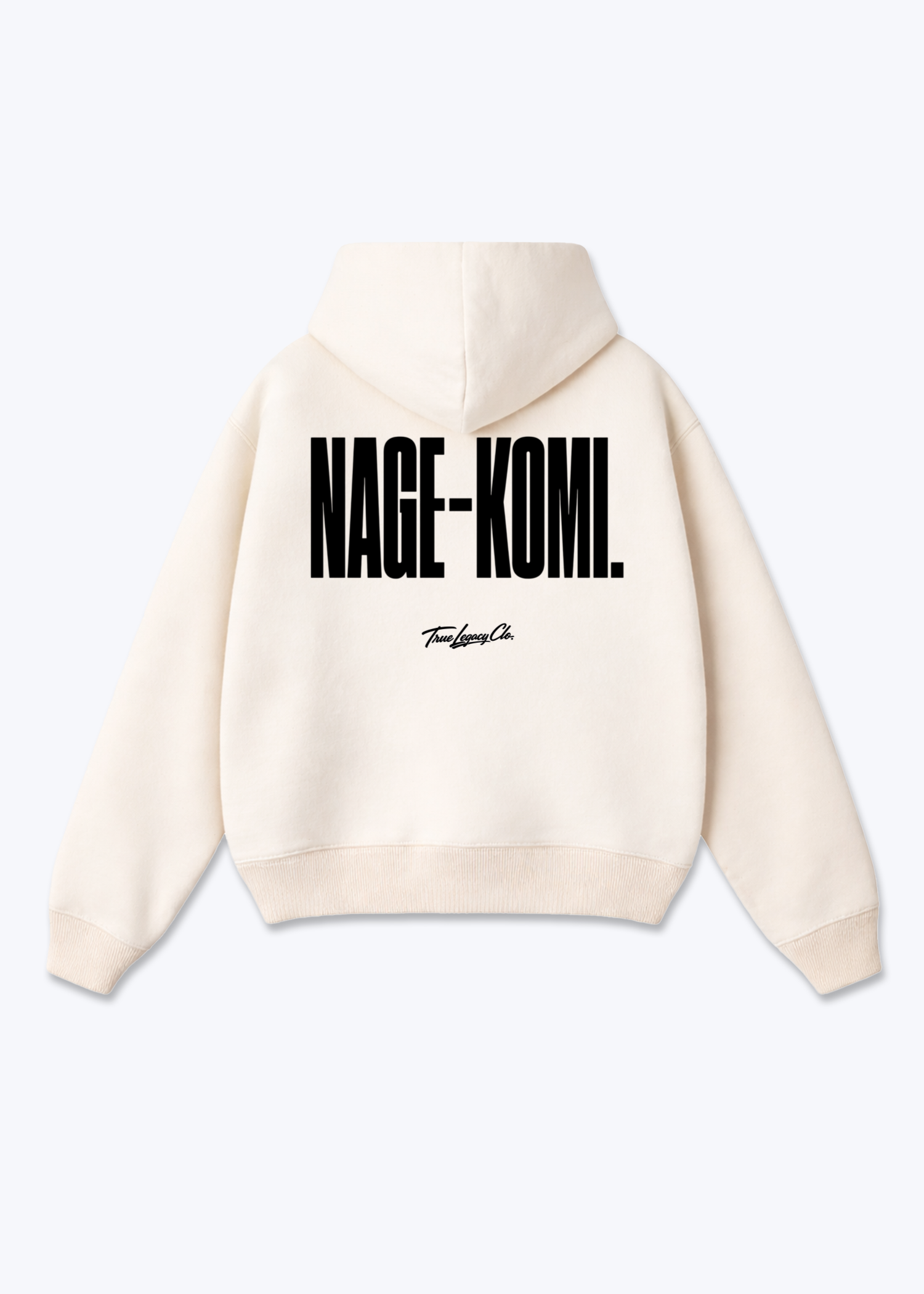 NAGE-KOMI - Oversized Hoodie - Beige Back (Designed)