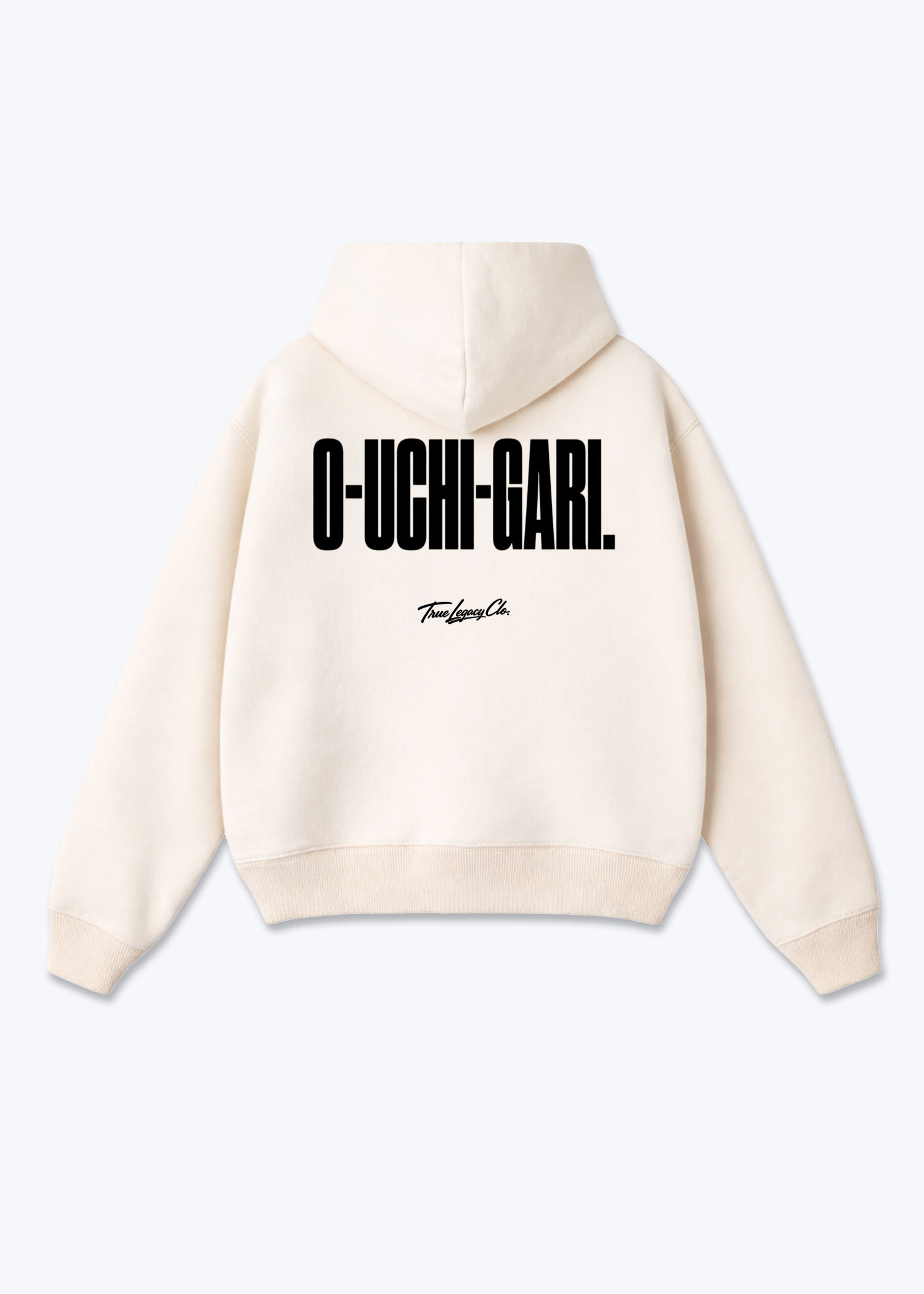 O-UCHI-GARI - Oversized Hoodie - Beige Back (Designed)