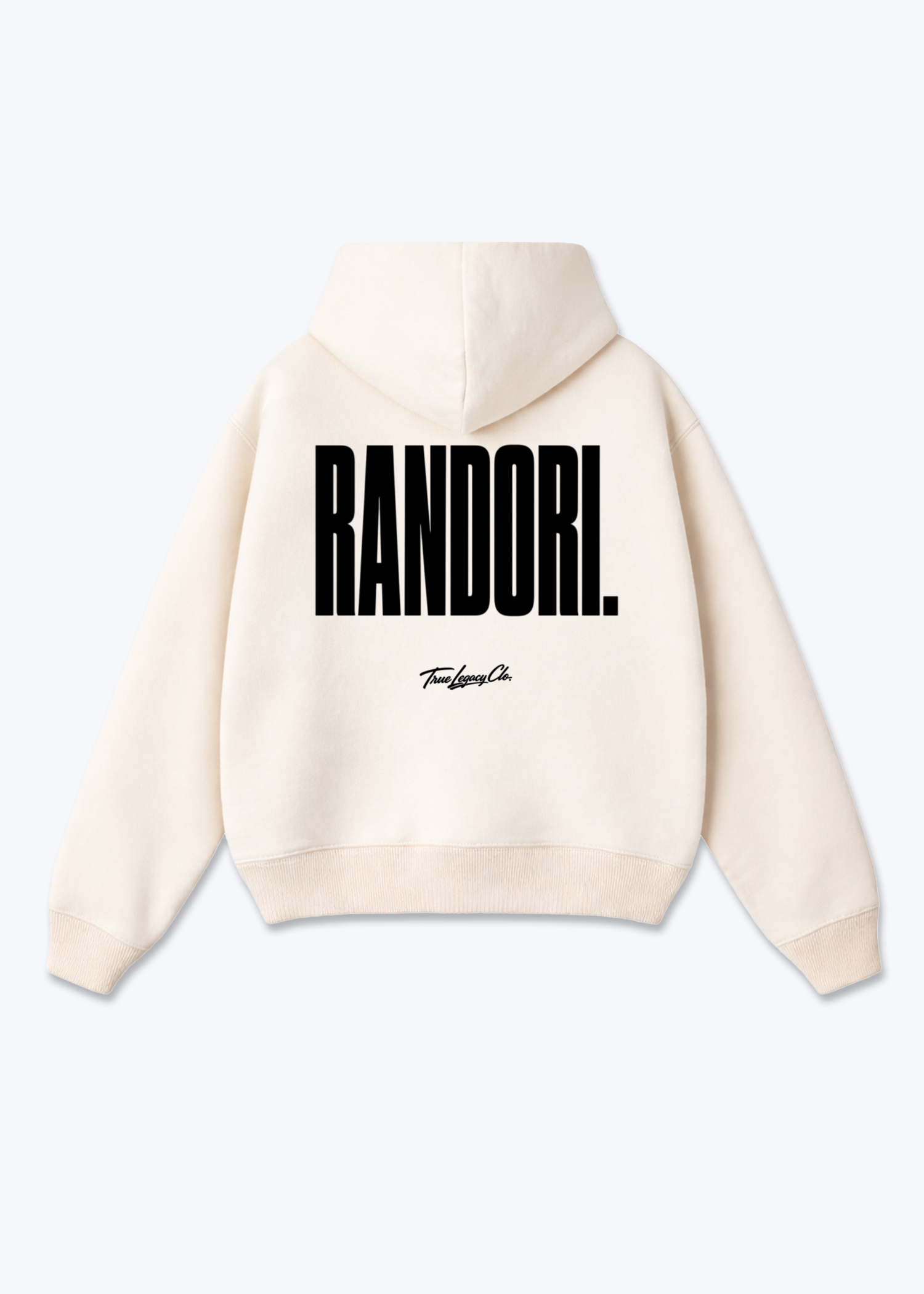 RANDORI - Oversized Hoodie - Beige Back (Designed)