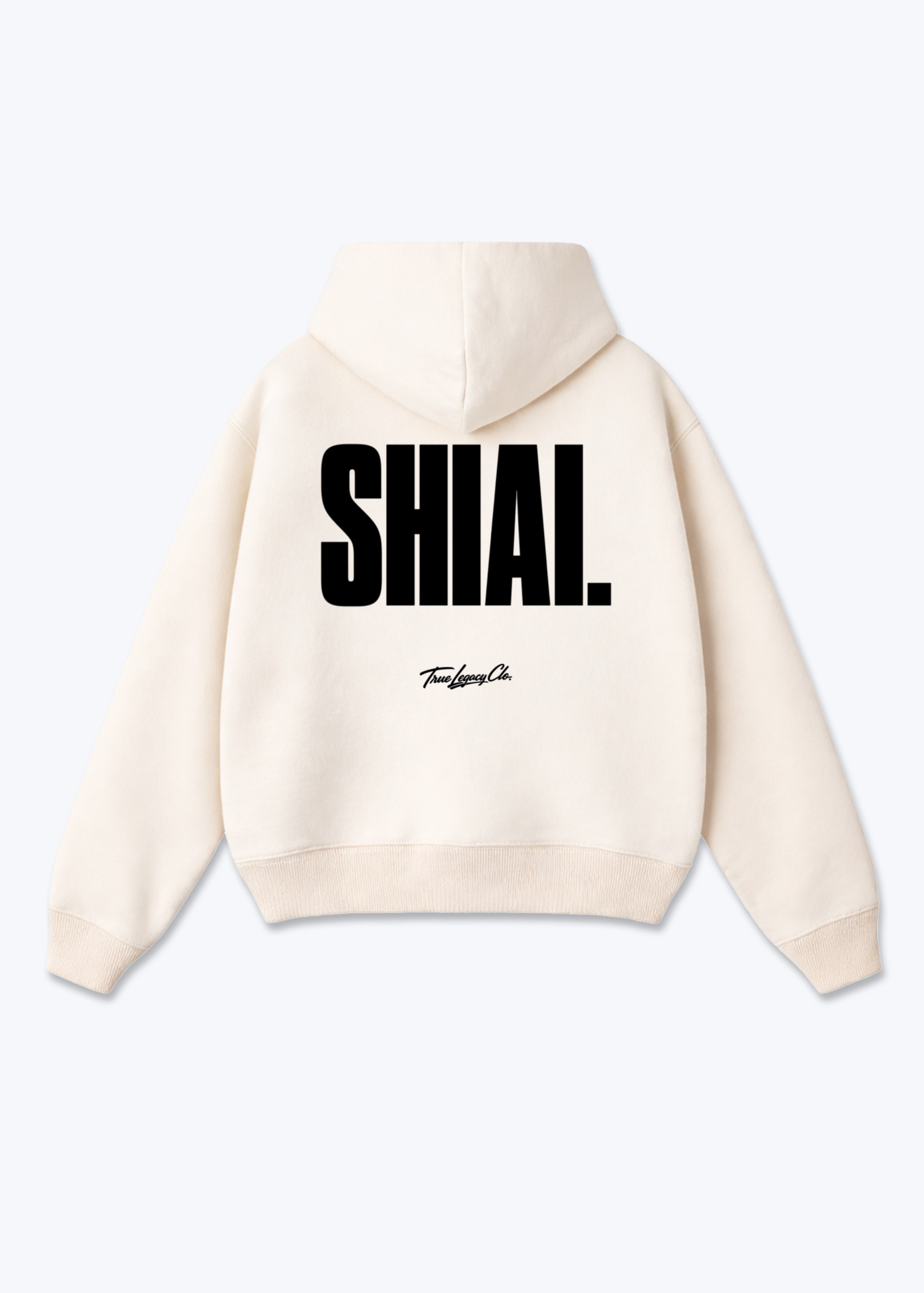 SHIAI - Oversized Hoodie - Beige Back (Designed)