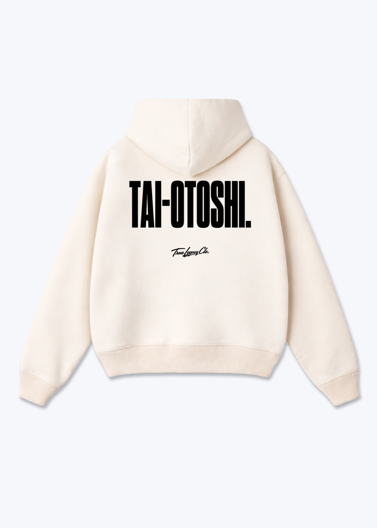 TAI-OTOSHI - Oversized Hoodie - Beige Back (Designed)
