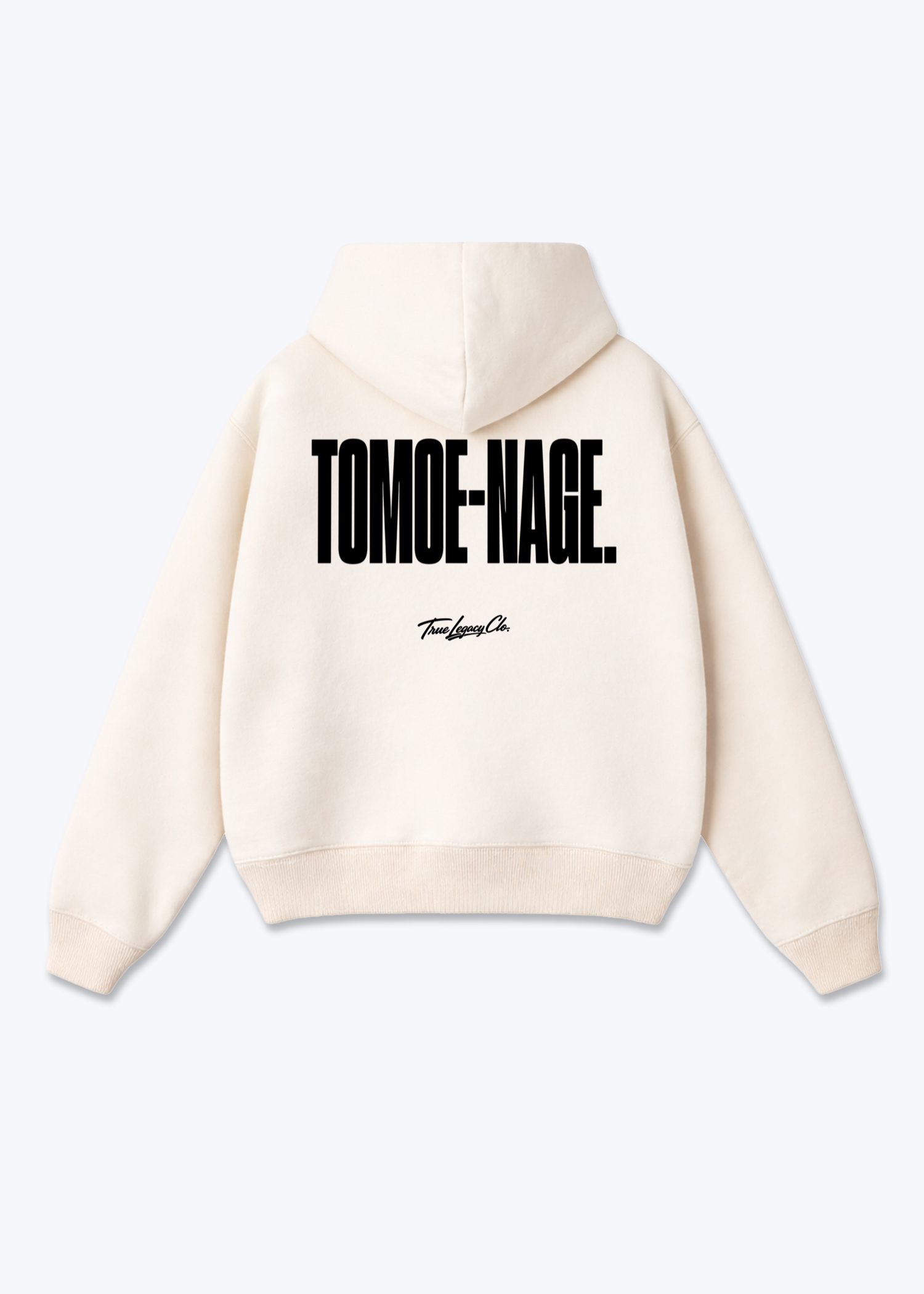TOMOE-NAGE - Oversized Hoodie - Beige Back (Designed)