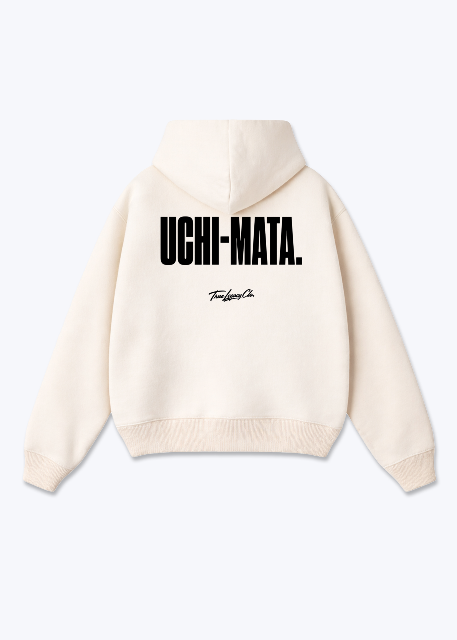 UCHI-MATA - Oversized Hoodie - Beige Back (Designed)