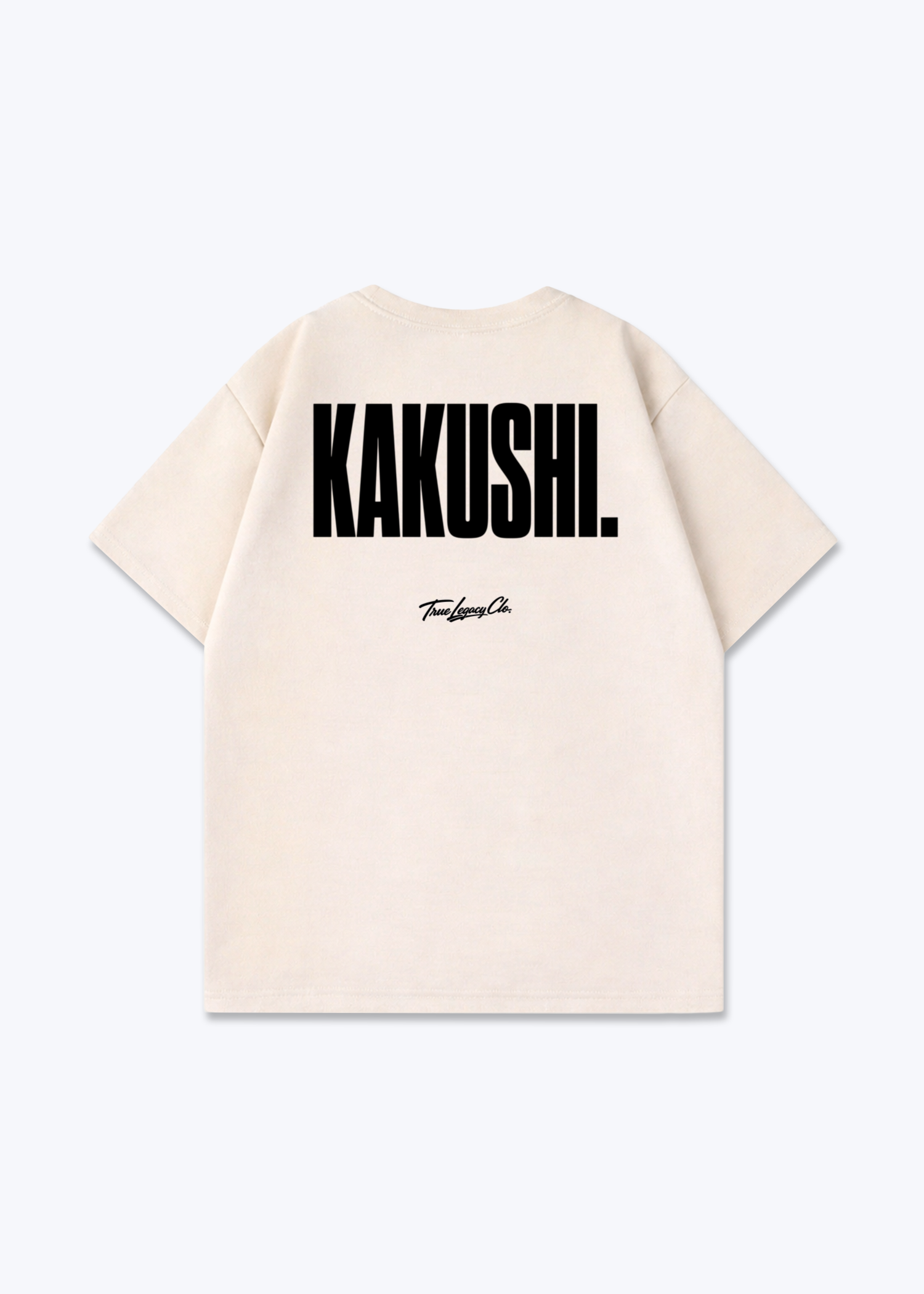 KAKUSHI - Oversized Shirt - Beige Back (Designed)
