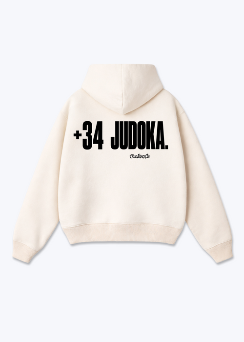 '+34 JUDOKA (ES) - Oversized Hoodie - Beige Back (Designed)