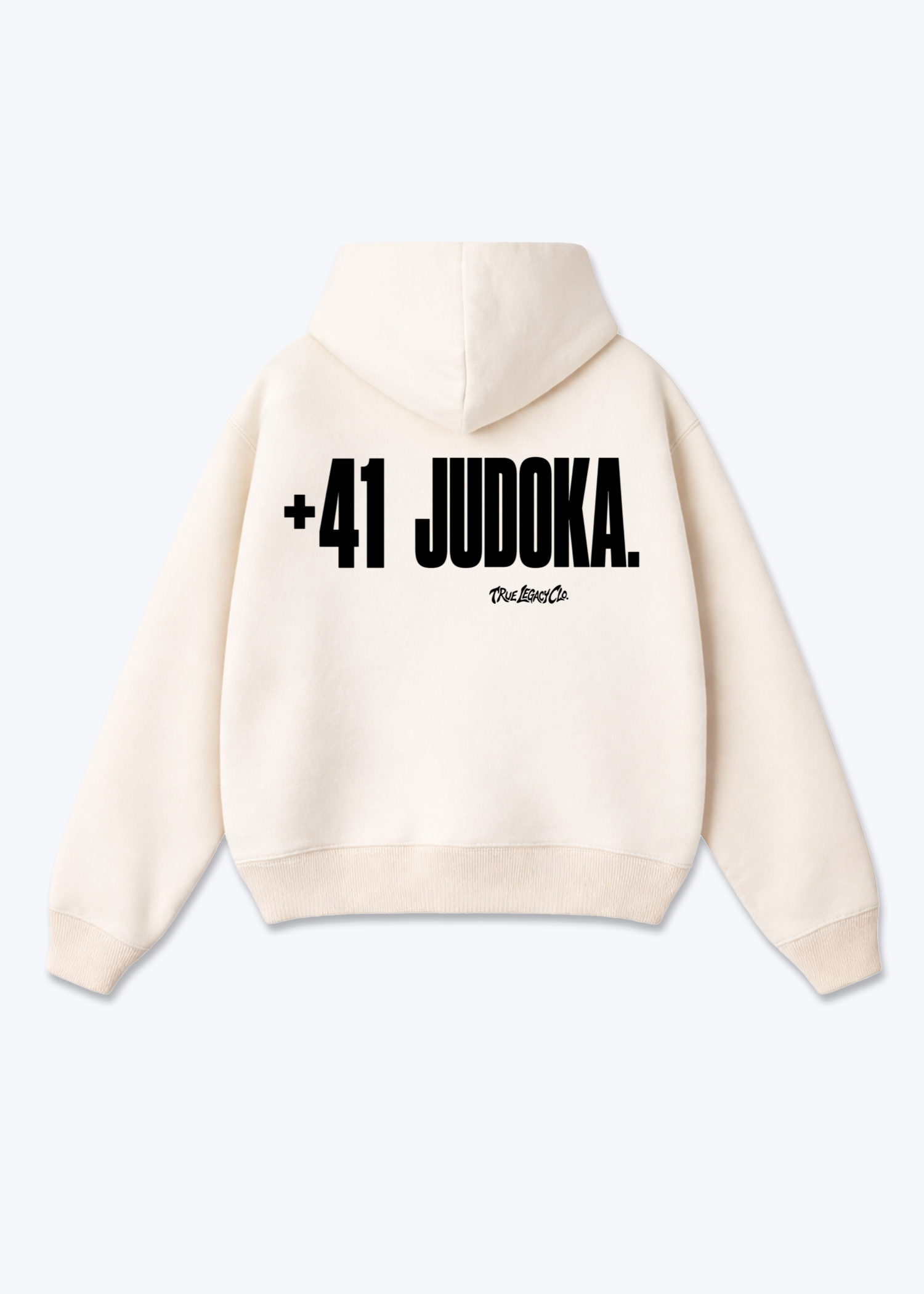 '+41 JUDOKA (CH) - Oversized Hoodie - Beige Back (Designed)